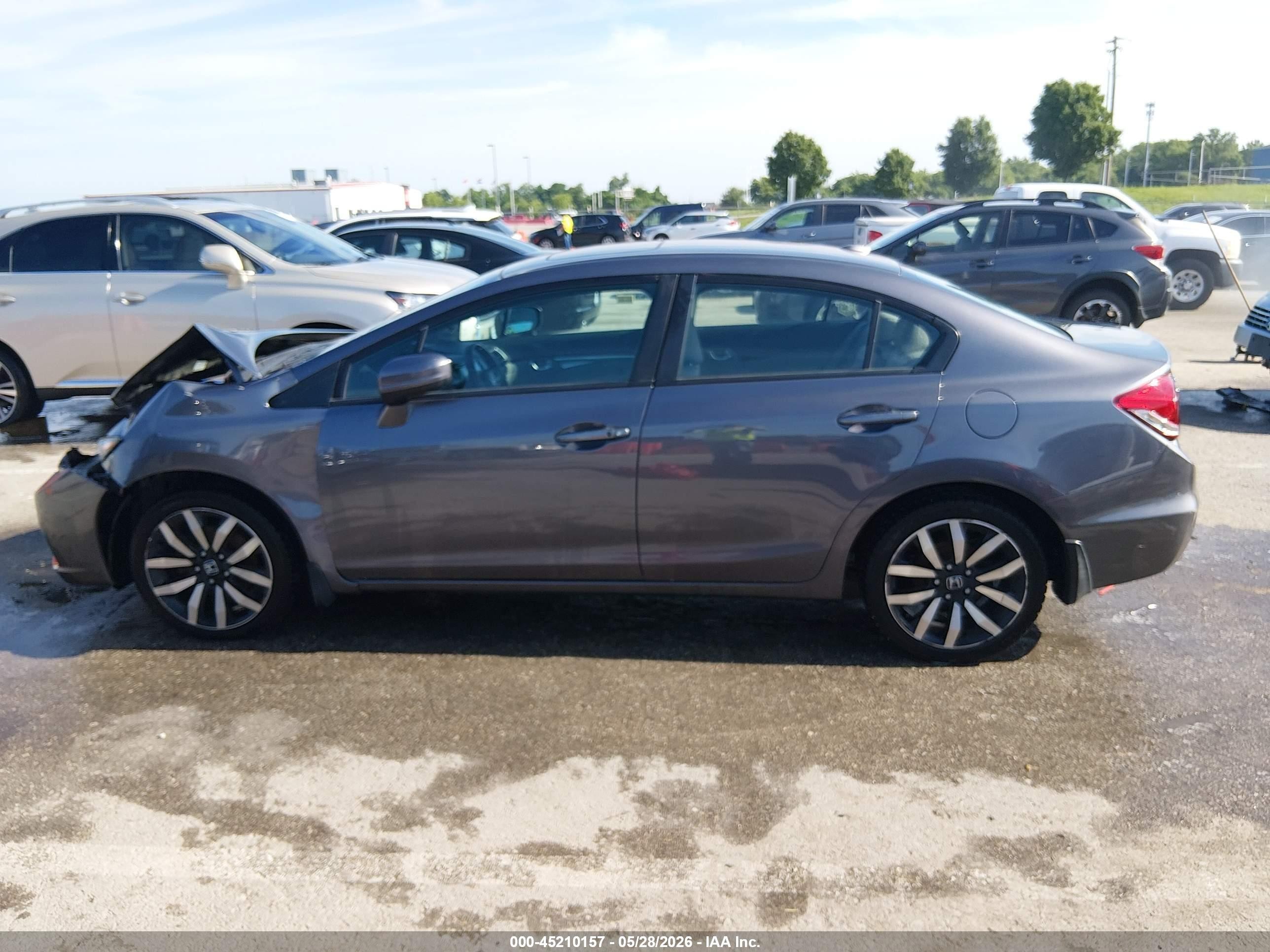 2014 Honda Civic Ex-l Gray vin: 19XFB2F95EE003951