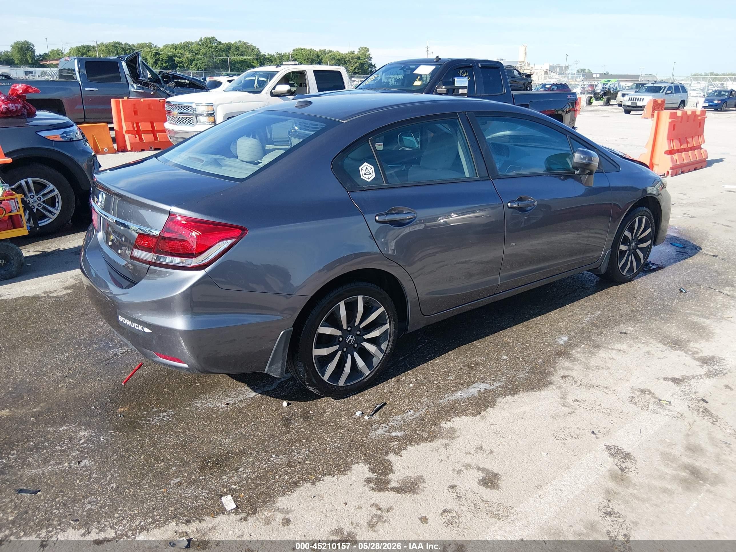 2014 Honda Civic Ex-l Gray vin: 19XFB2F95EE003951