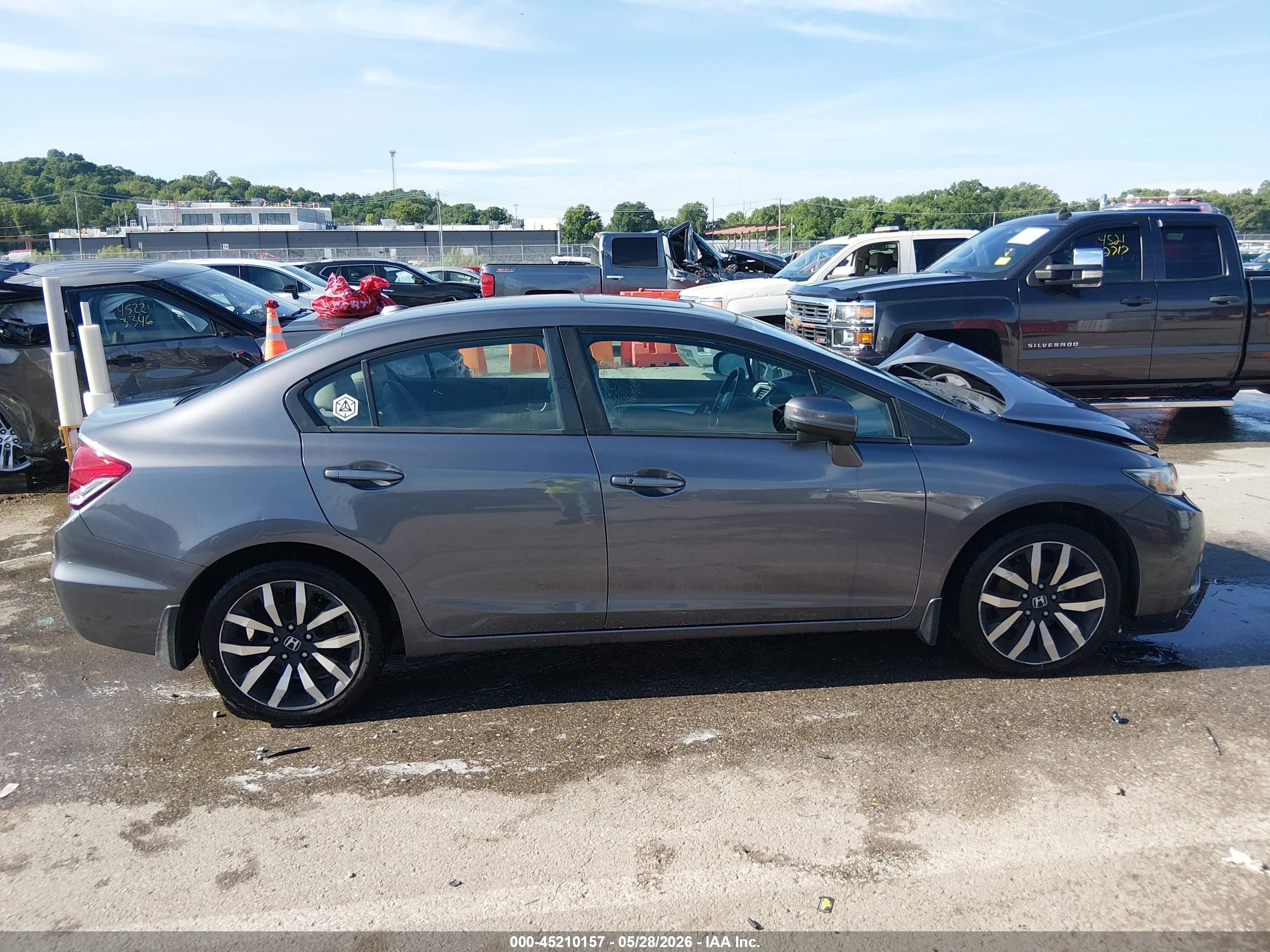 2014 Honda Civic Ex-l Gray vin: 19XFB2F95EE003951