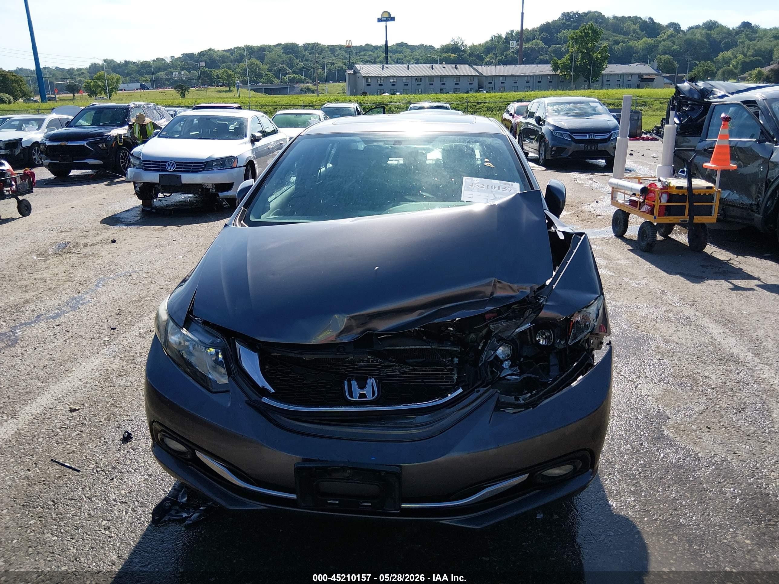 2014 Honda Civic Ex-l Gray vin: 19XFB2F95EE003951