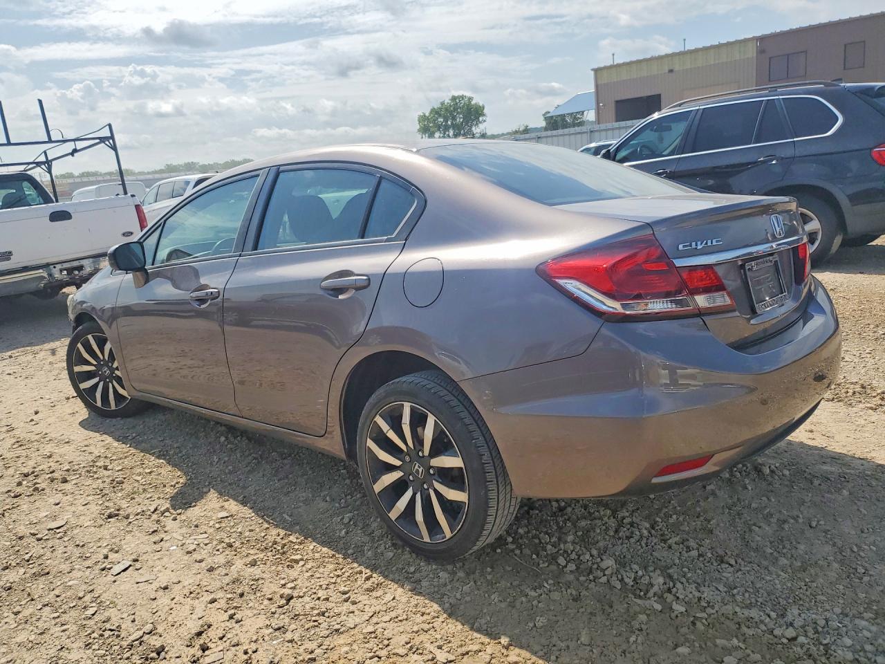 2014 Honda Civic Exl Gray vin: 19XFB2F95EE038103