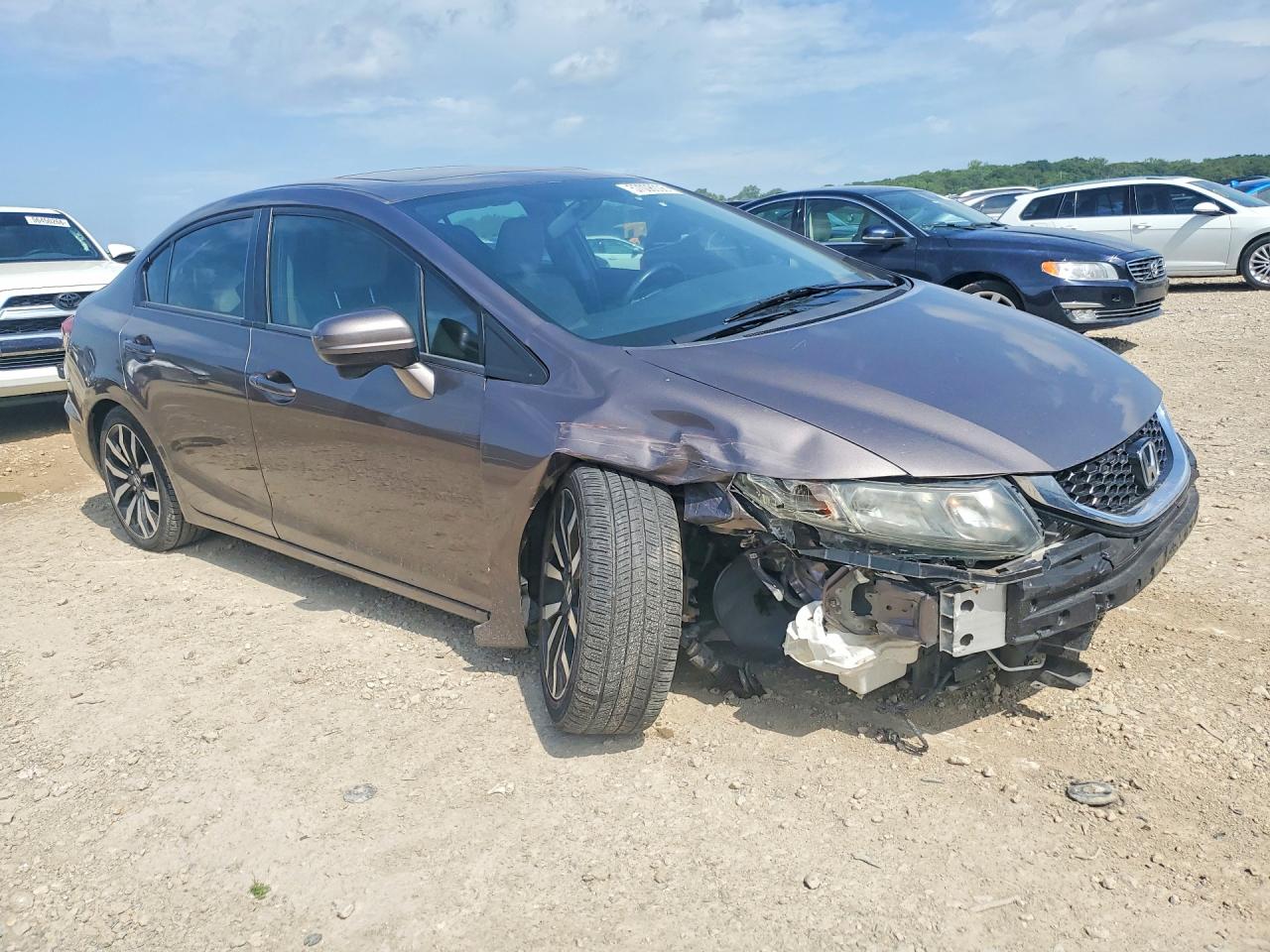 2014 Honda Civic Exl Gray vin: 19XFB2F95EE038103