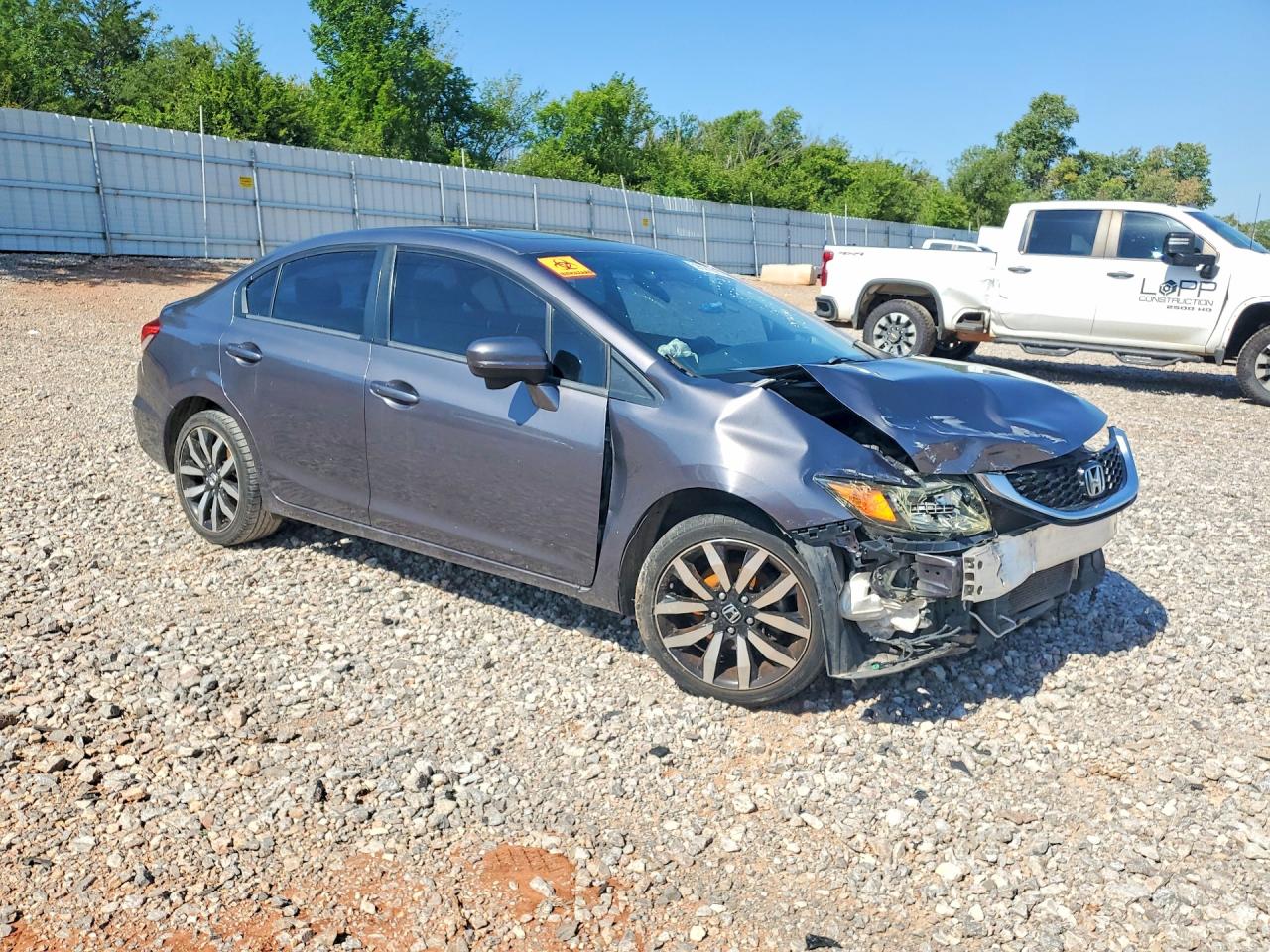 2014 Honda Civic Exl Gray vin: 19XFB2F95EE045682