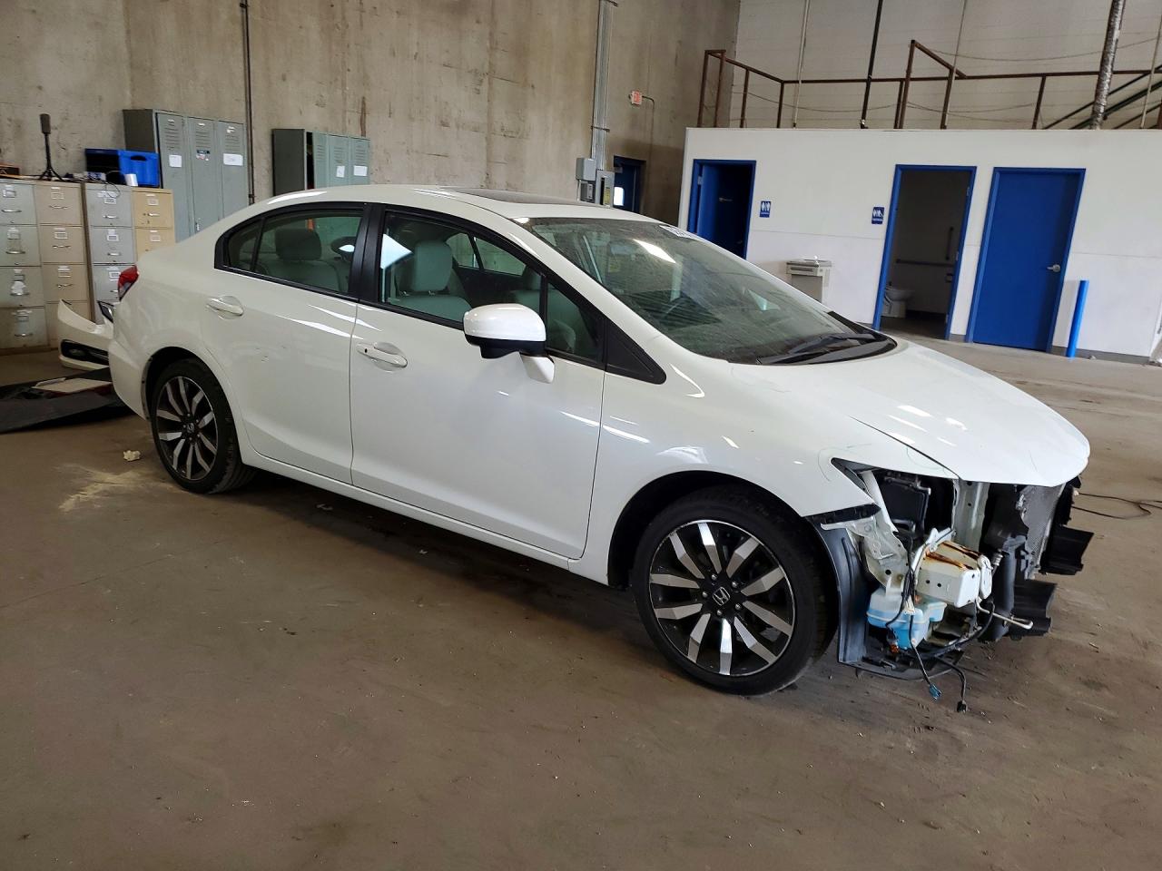 2014 Honda Civic Exl White vin: 19XFB2F95EE065446