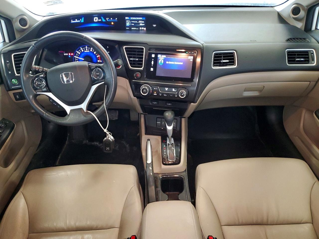 2014 Honda Civic Exl White vin: 19XFB2F95EE065446