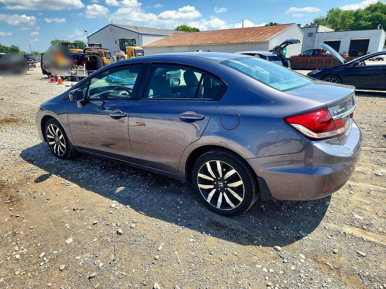 2014 Honda Civic Exl Gray vin: 19XFB2F95EE082327