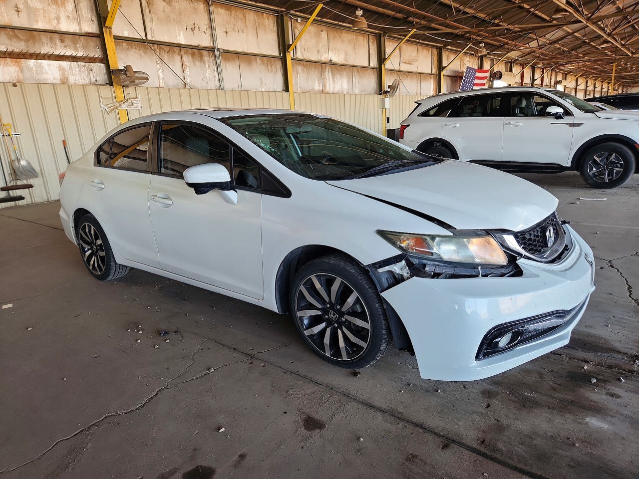 2014 Honda Civic Exl White vin: 19XFB2F95EE204233