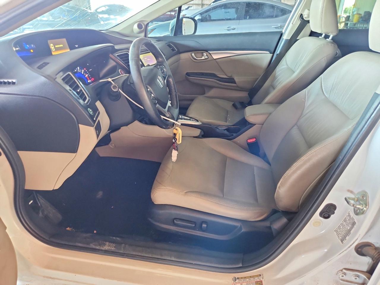 2014 Honda Civic Exl White vin: 19XFB2F95EE204233