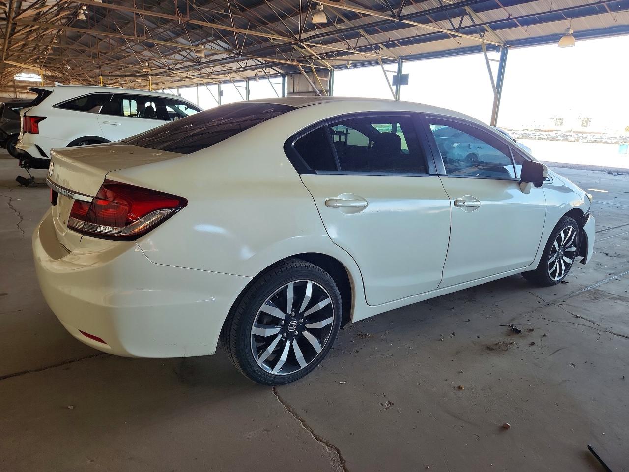 2014 Honda Civic Exl White vin: 19XFB2F95EE204233