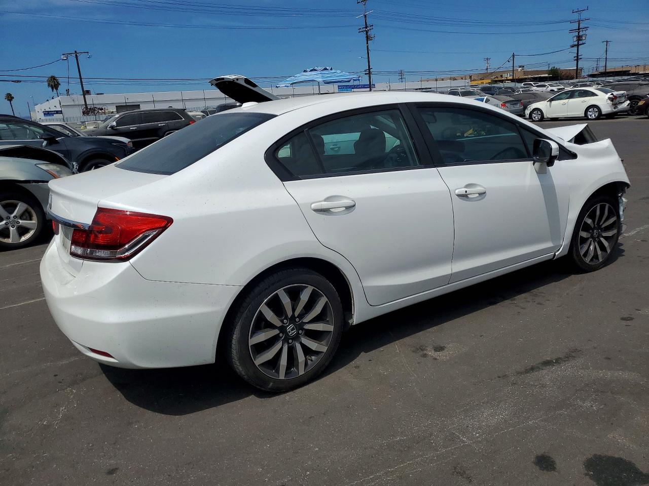 2014 Honda Civic Exl White vin: 19XFB2F95EE243808