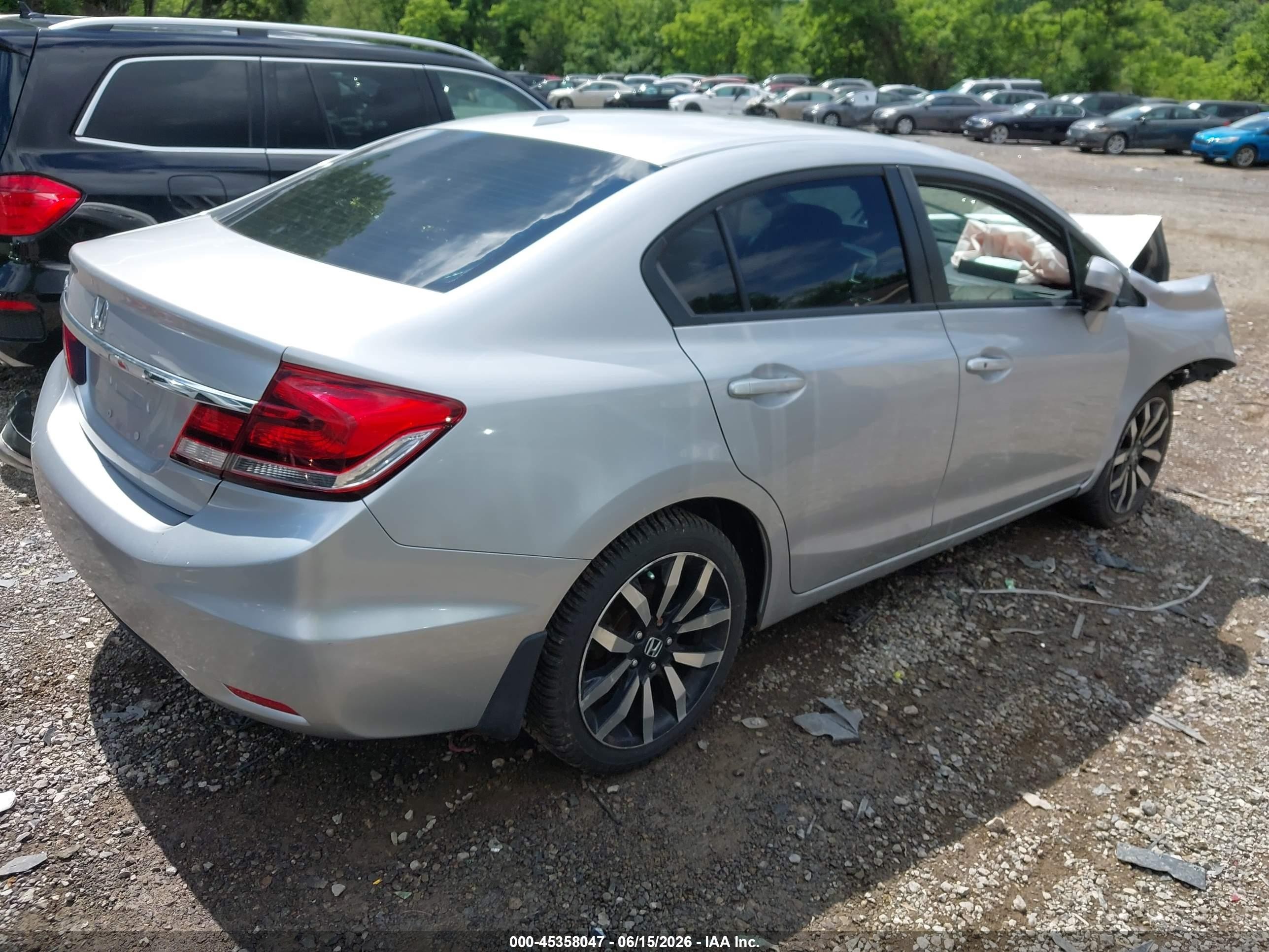 2014 Honda Civic Ex-l Silver vin: 19XFB2F95EE253707