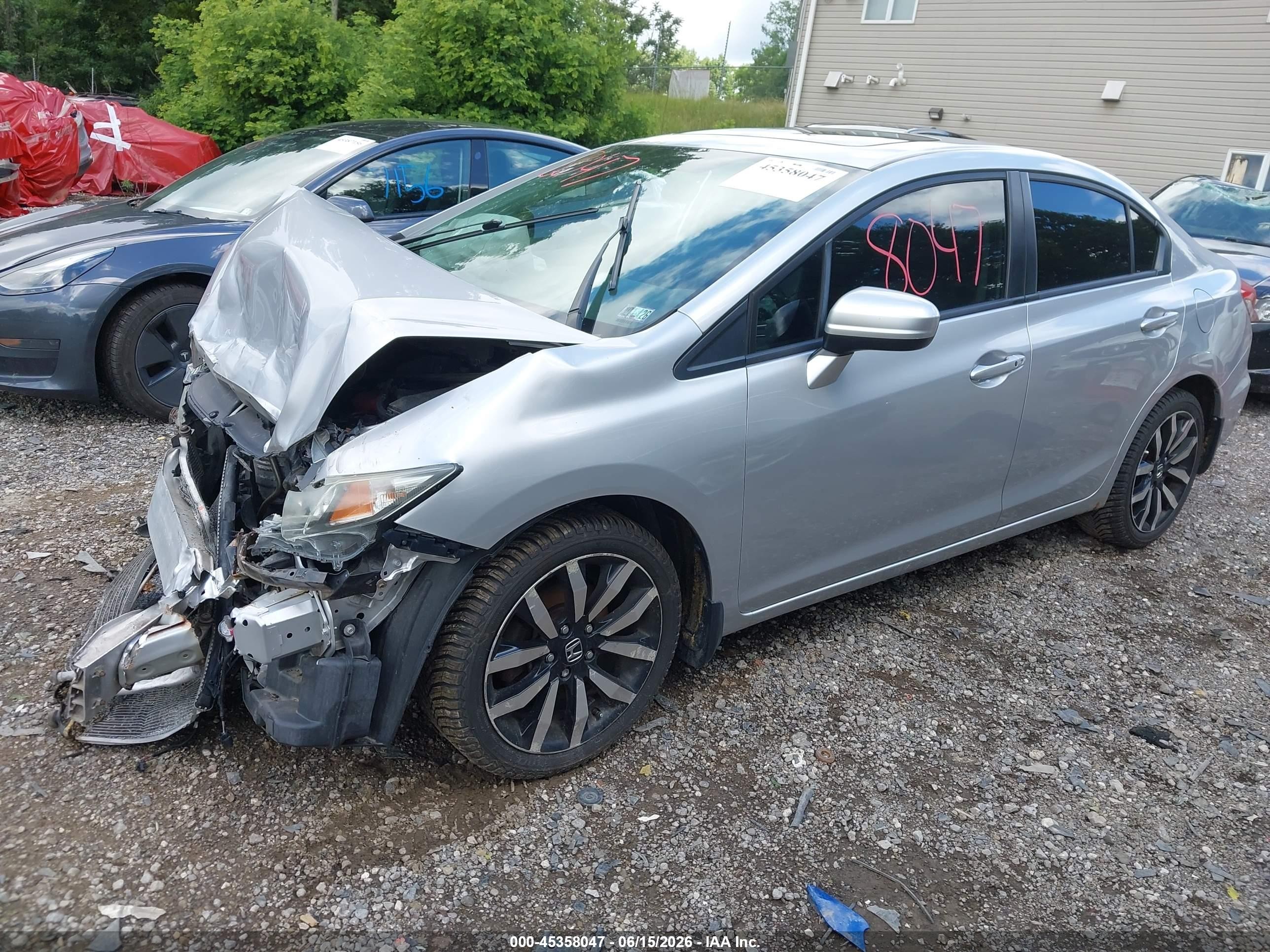 2014 Honda Civic Ex-l Silver vin: 19XFB2F95EE253707