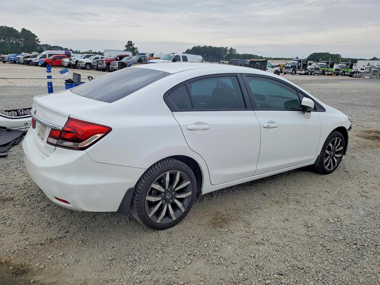 2015 Honda Civic Exl White vin: 19XFB2F95FE013882