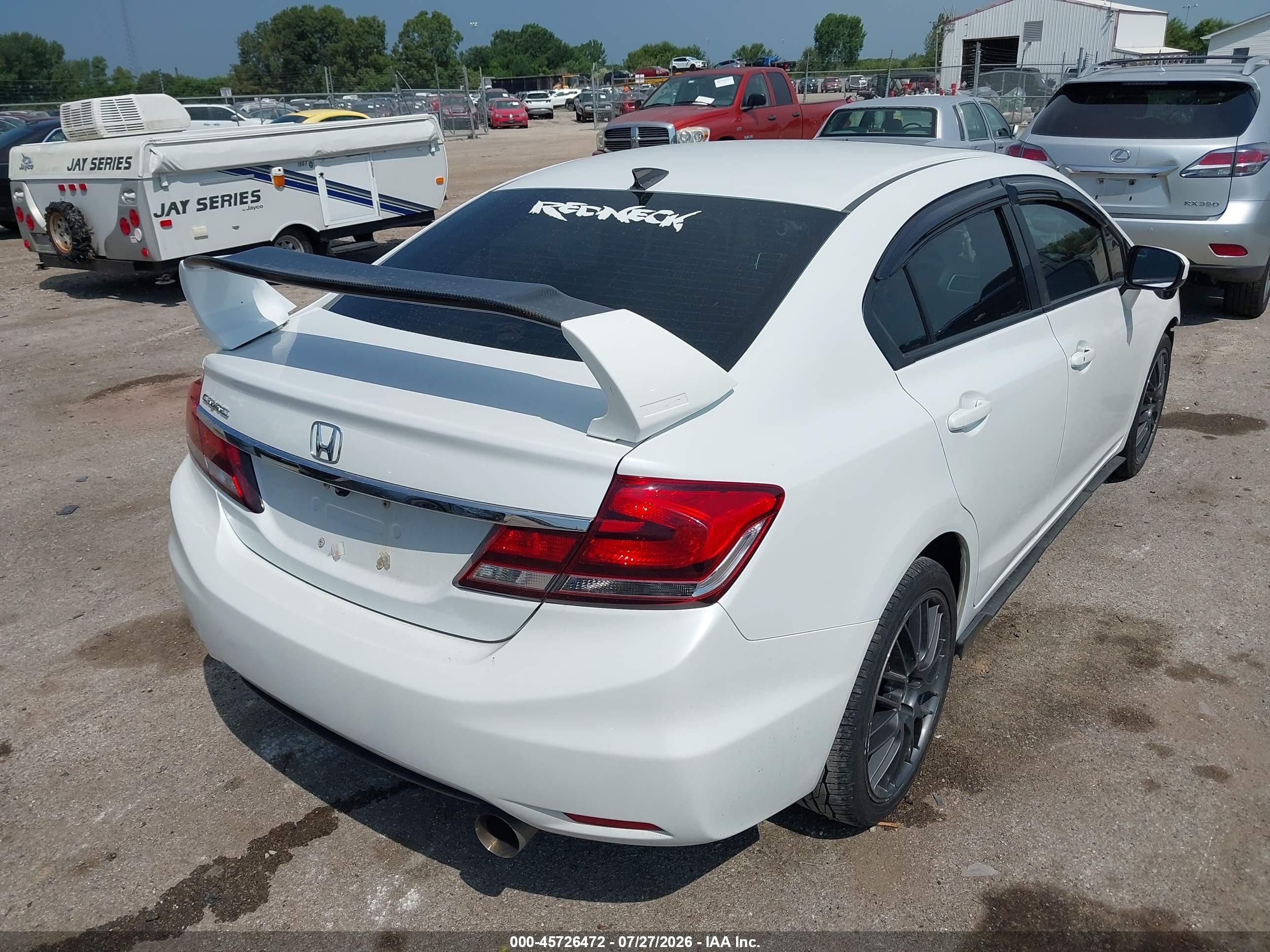 2015 Honda Civic Ex-l White vin: 19XFB2F95FE016295