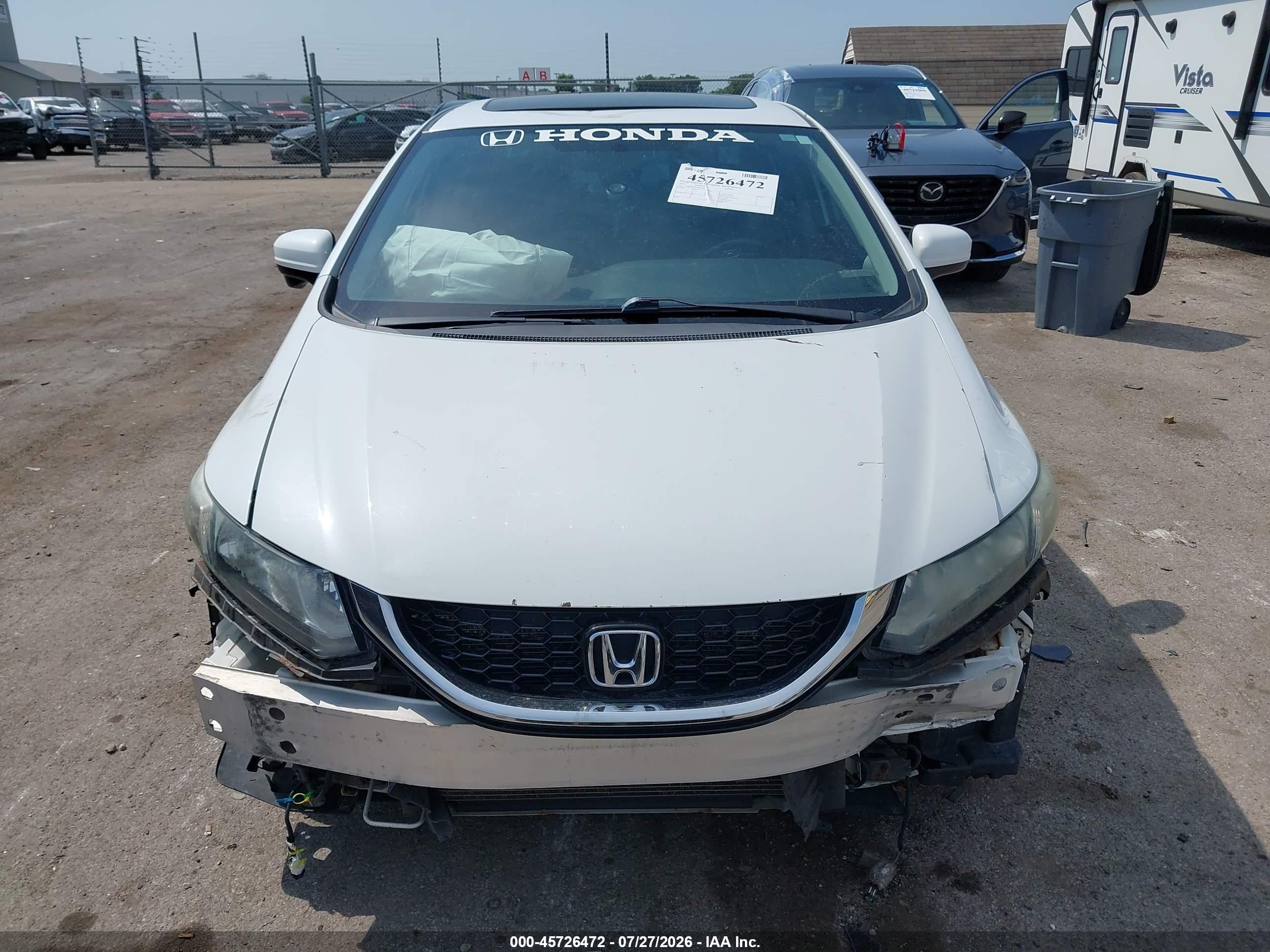 2015 Honda Civic Ex-l White vin: 19XFB2F95FE016295