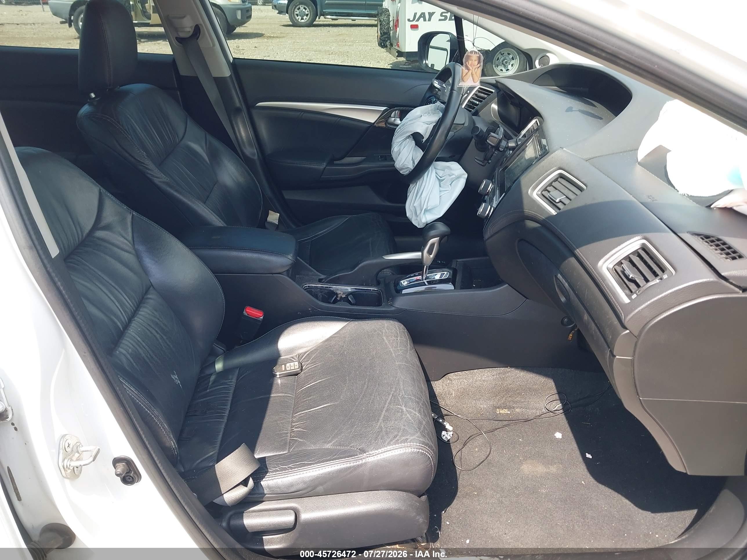 2015 Honda Civic Ex-l White vin: 19XFB2F95FE016295