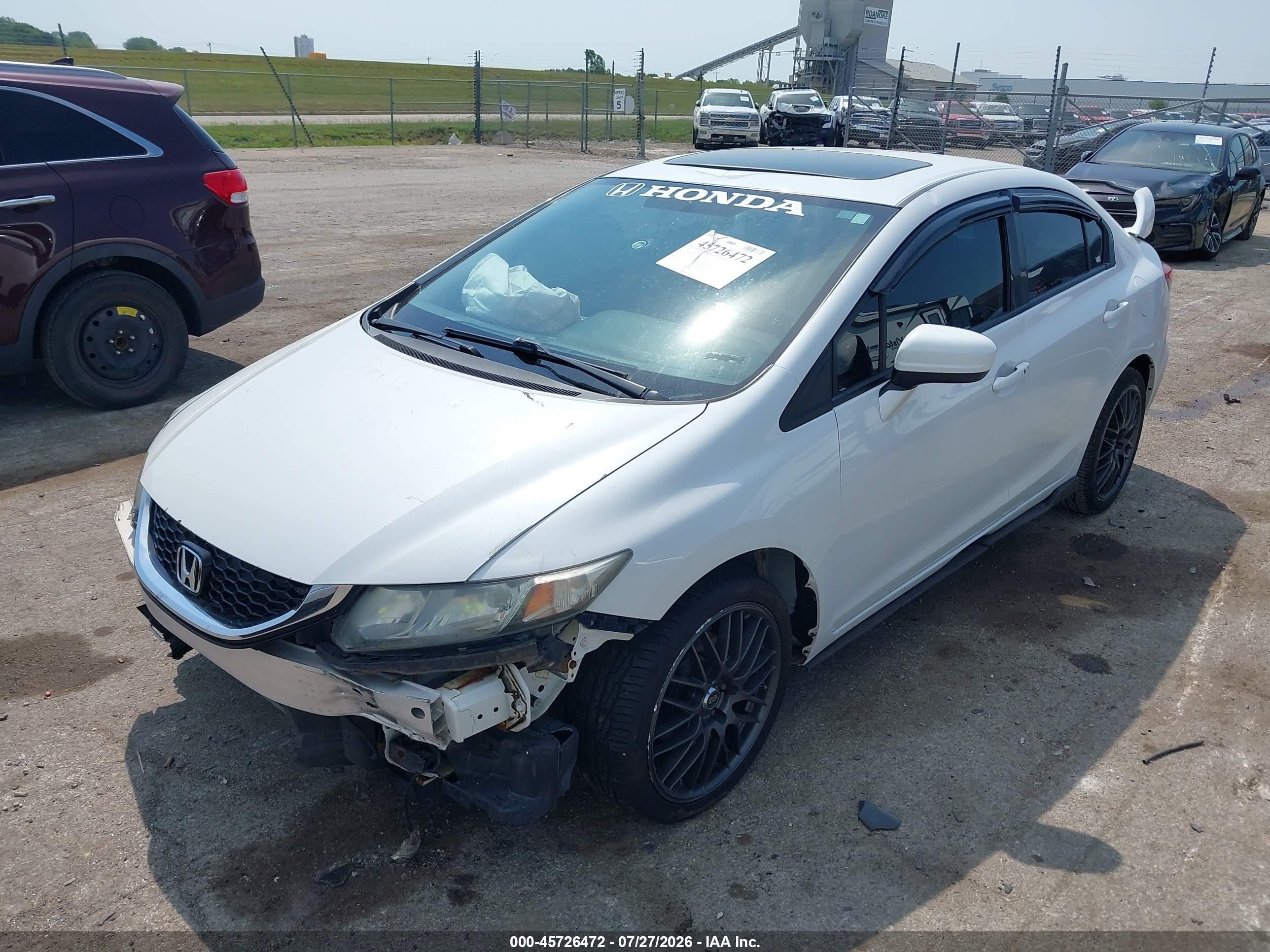 2015 Honda Civic Ex-l White vin: 19XFB2F95FE016295