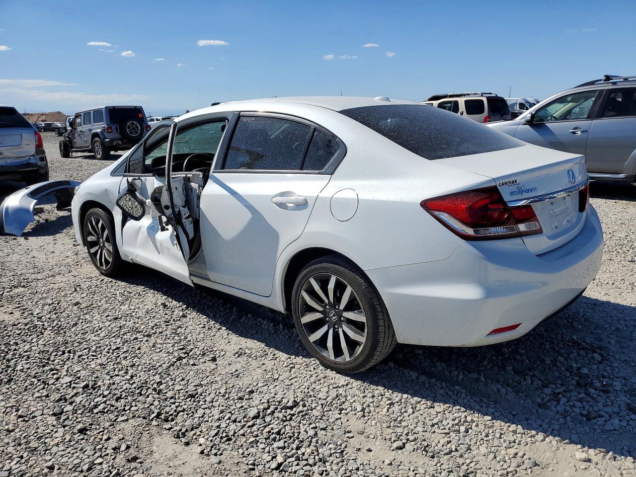 2015 Honda Civic Exl White vin: 19XFB2F95FE023148