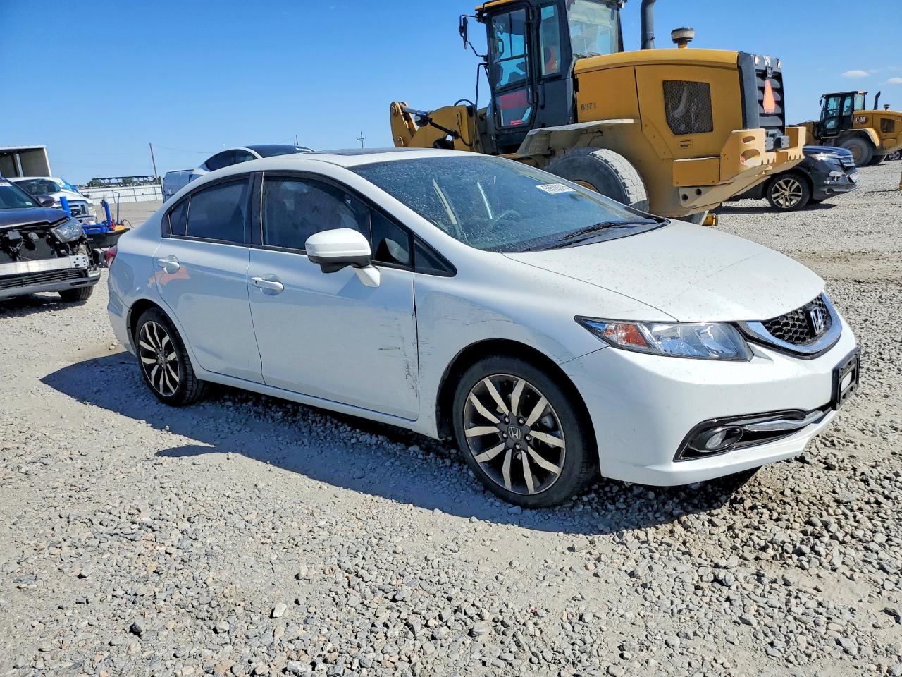 2015 Honda Civic Exl White vin: 19XFB2F95FE023148