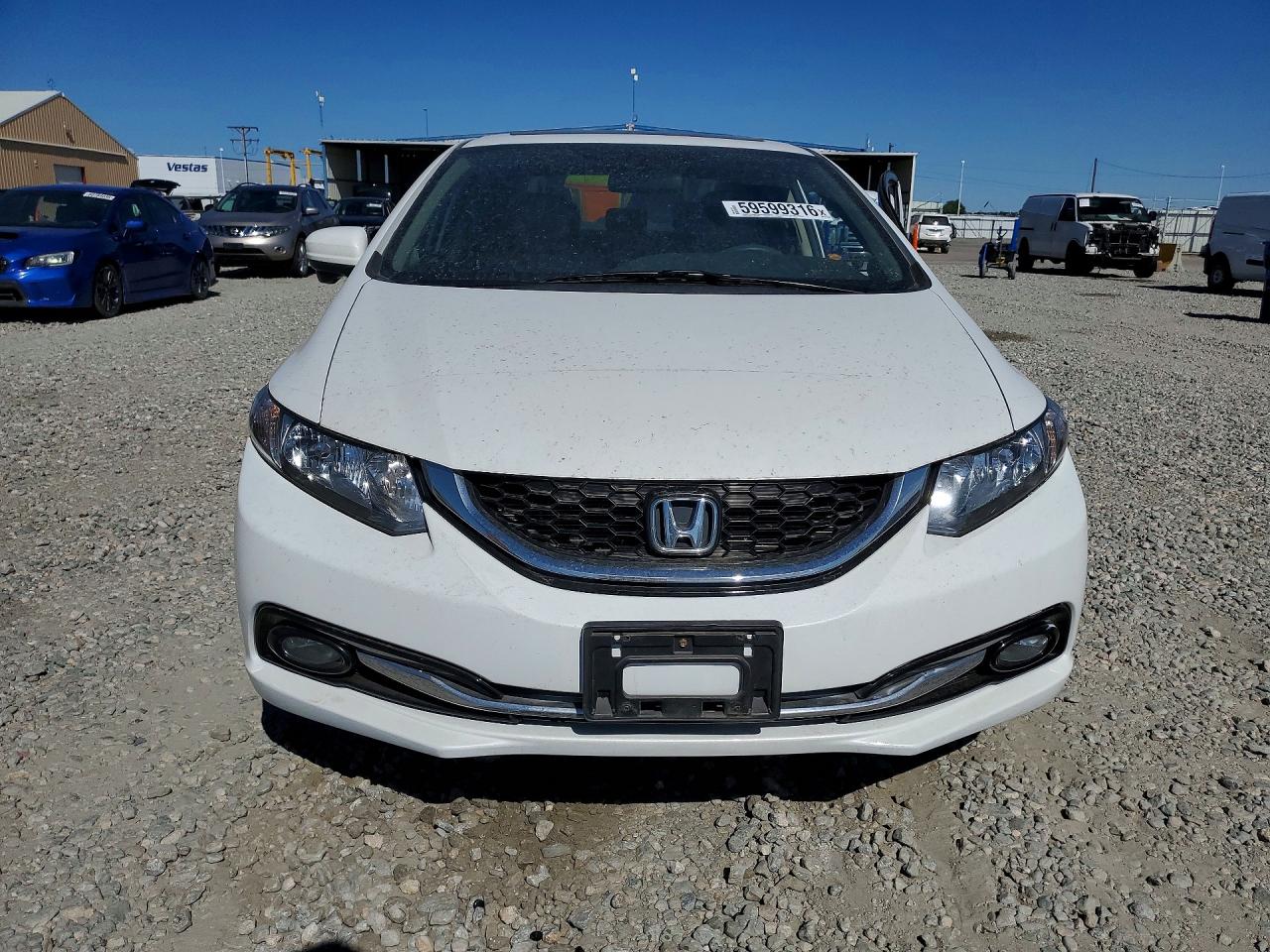 2015 Honda Civic Exl White vin: 19XFB2F95FE023148