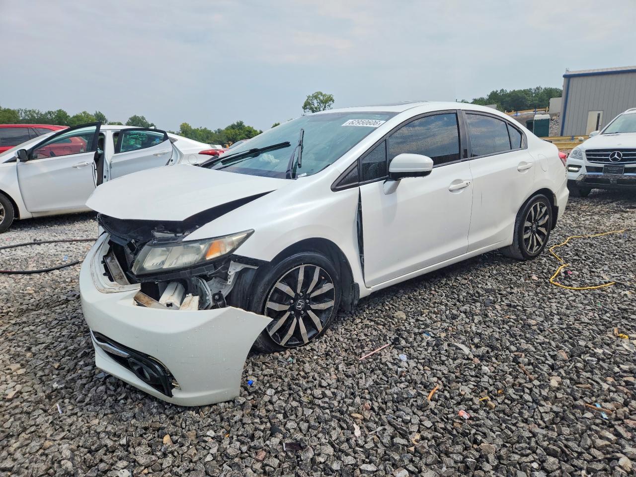 2015 Honda Civic Exl White vin: 19XFB2F95FE049670