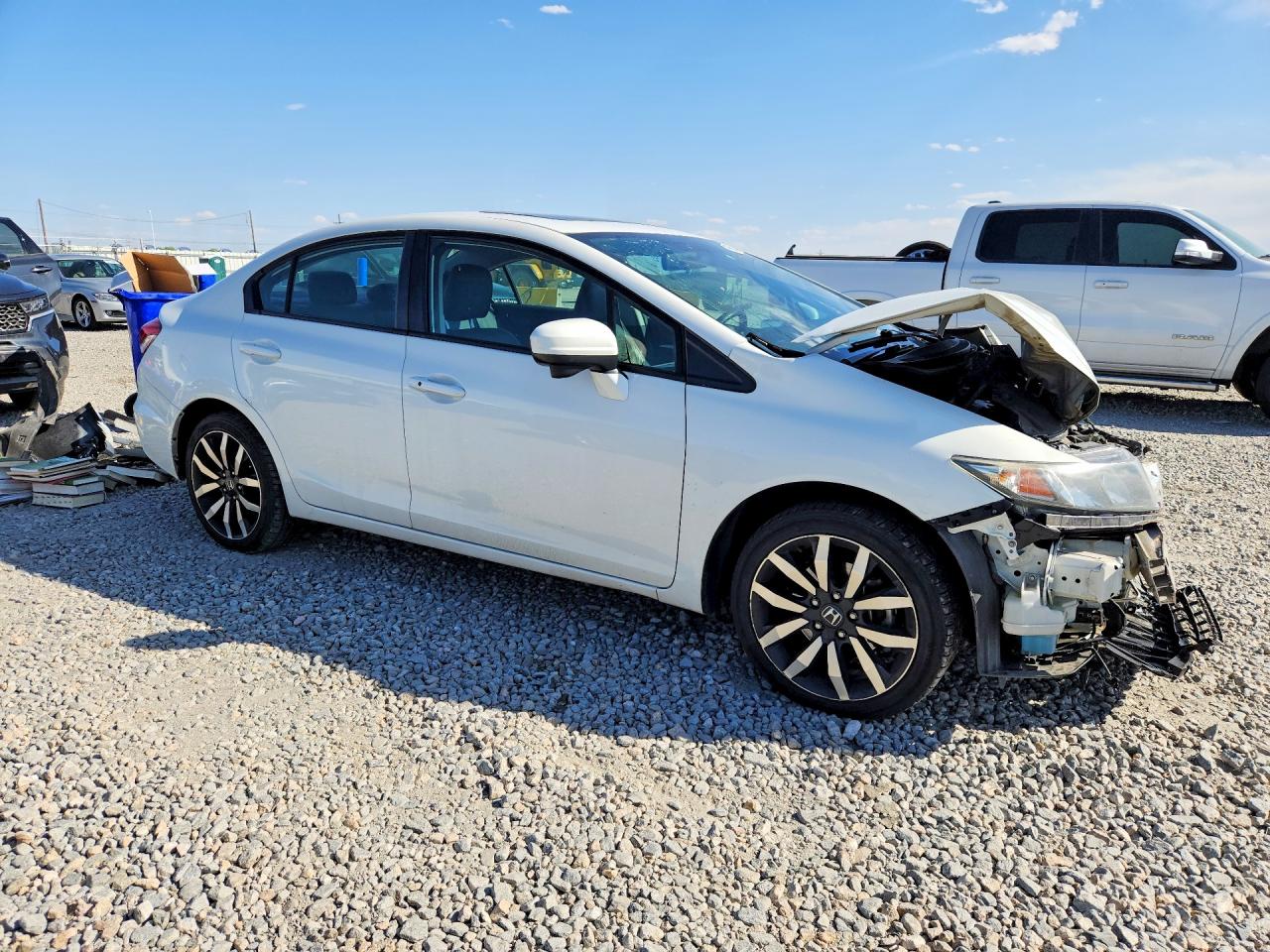 2015 Honda Civic Exl White vin: 19XFB2F95FE085309