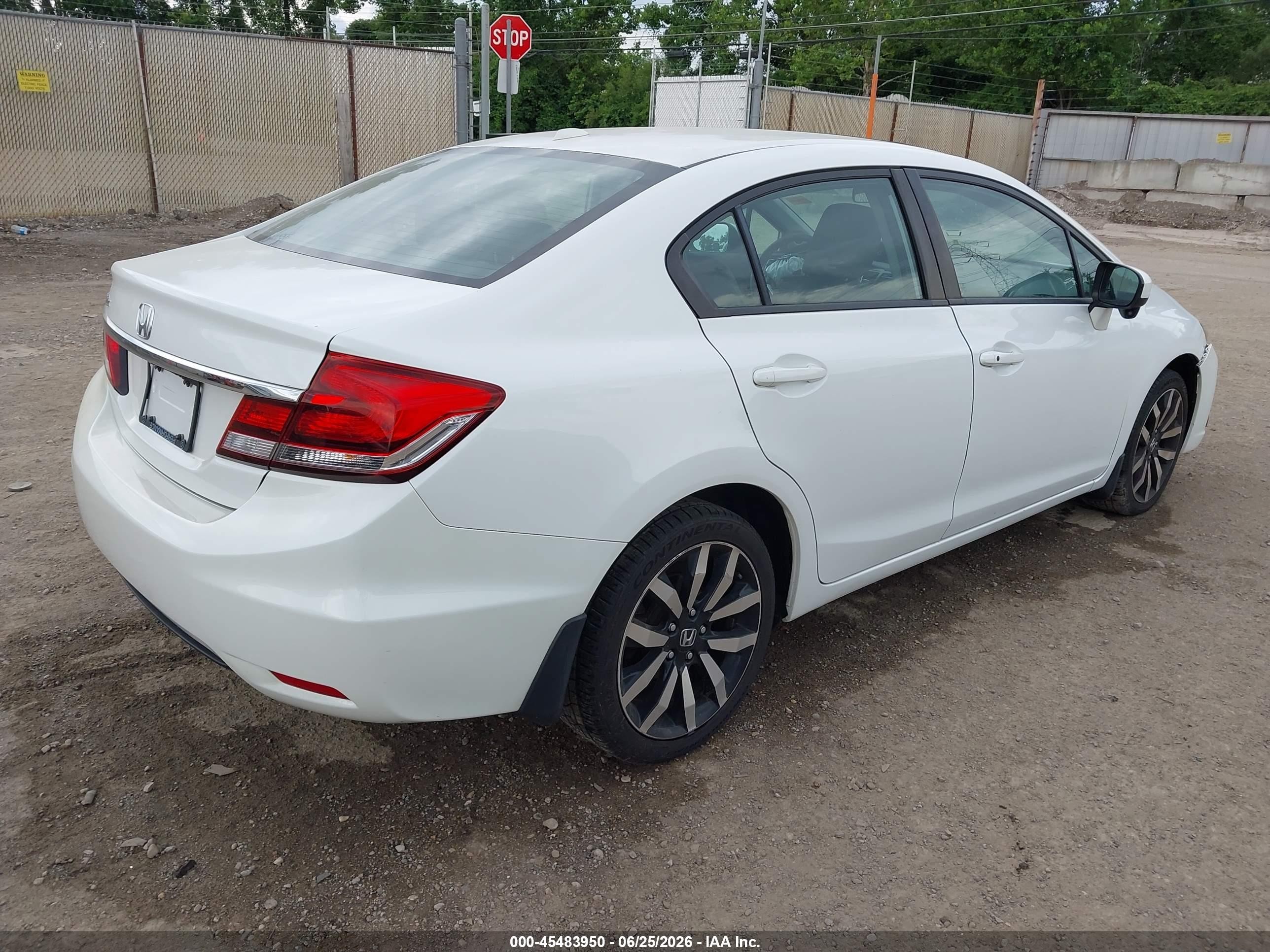 2015 Honda Civic Ex-l Белый vin: 19XFB2F95FE090655