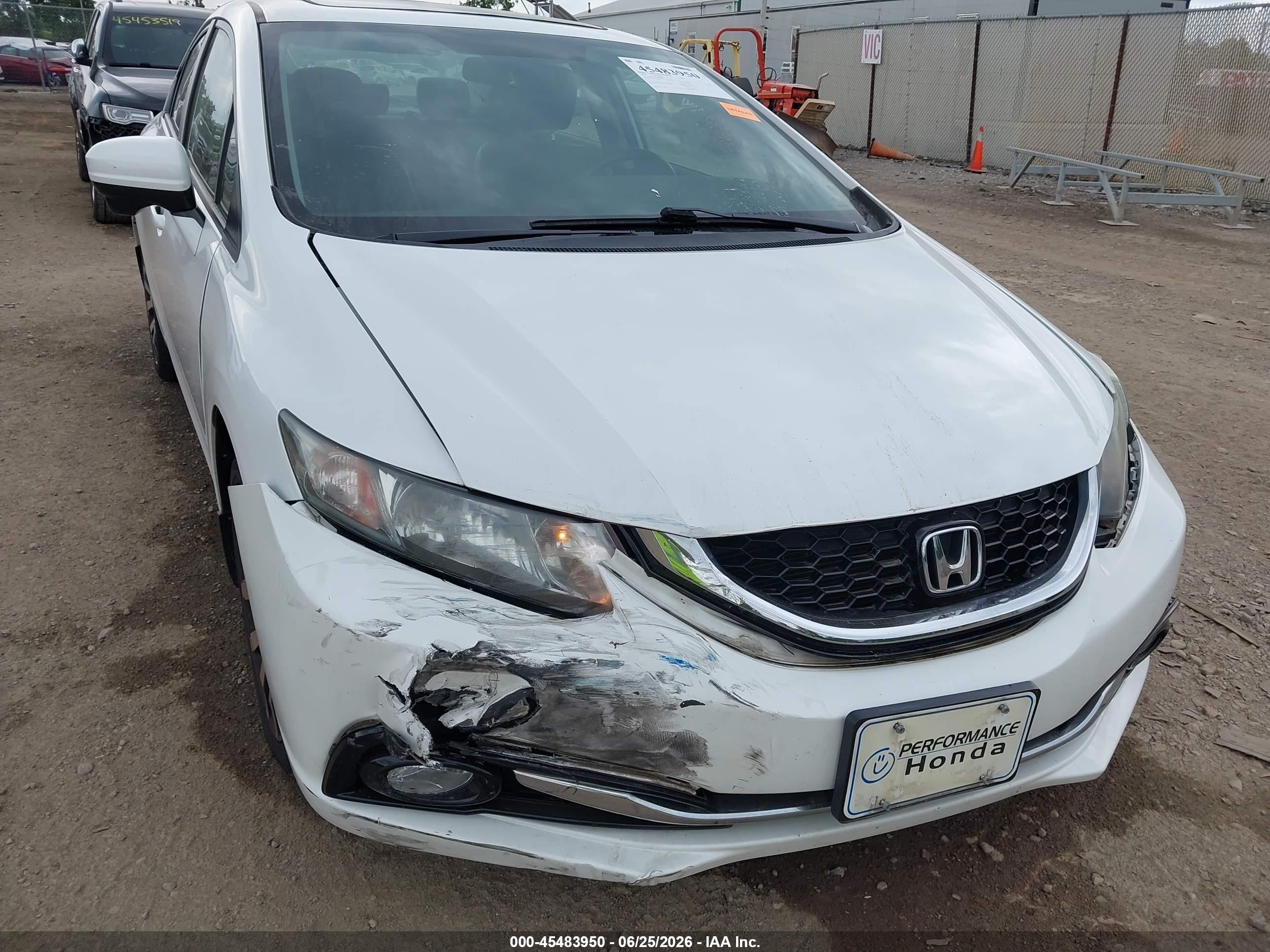 2015 Honda Civic Ex-l Белый vin: 19XFB2F95FE090655