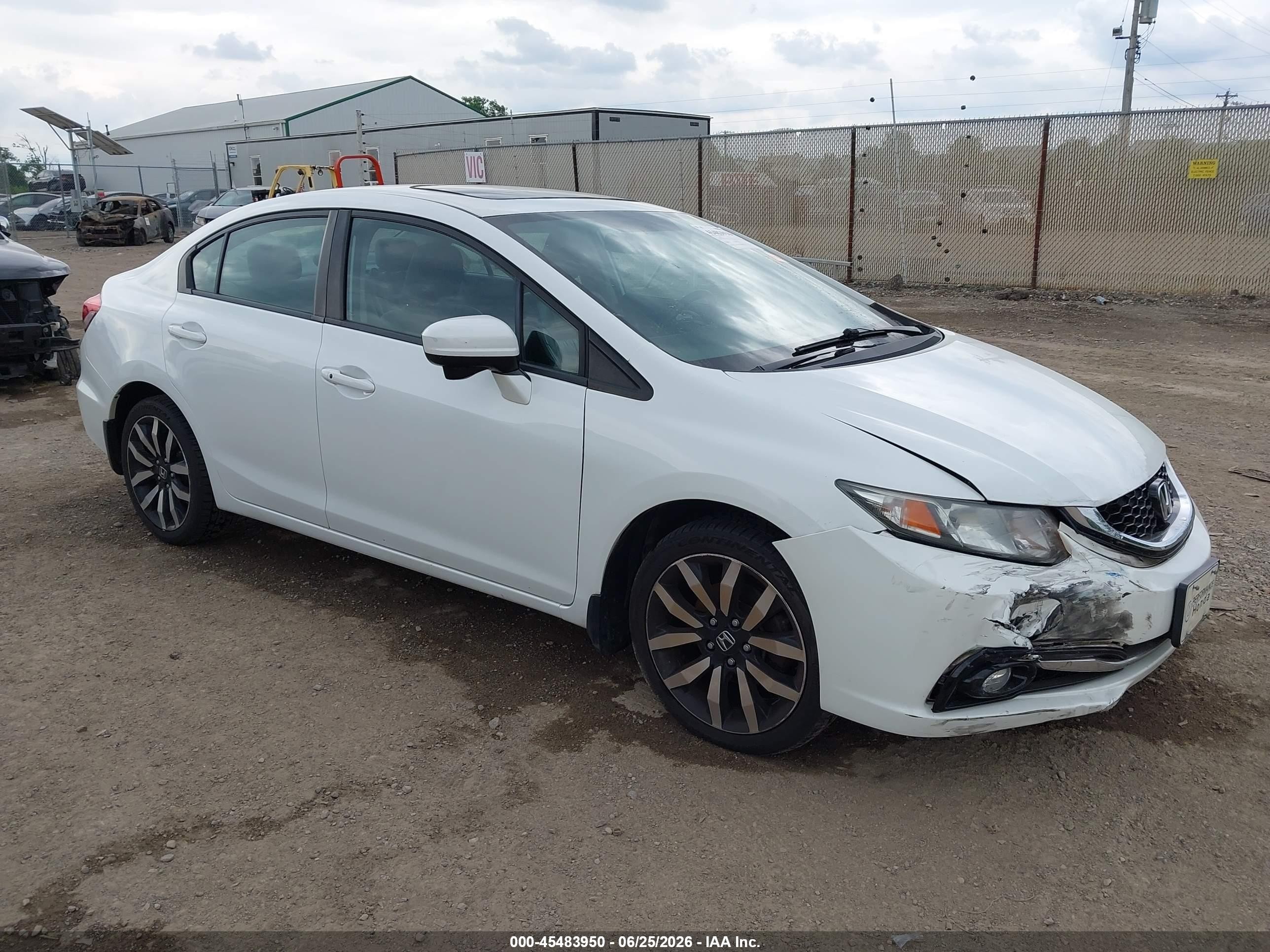 2015 Honda Civic Ex-l White vin: 19XFB2F95FE090655