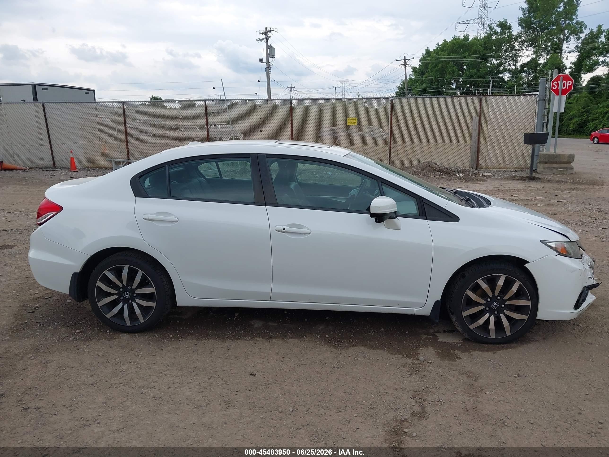 2015 Honda Civic Ex-l Белый vin: 19XFB2F95FE090655