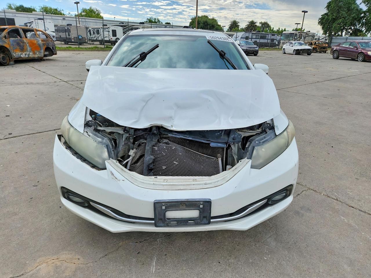 2015 Honda Civic Exl Белый vin: 19XFB2F95FE232390