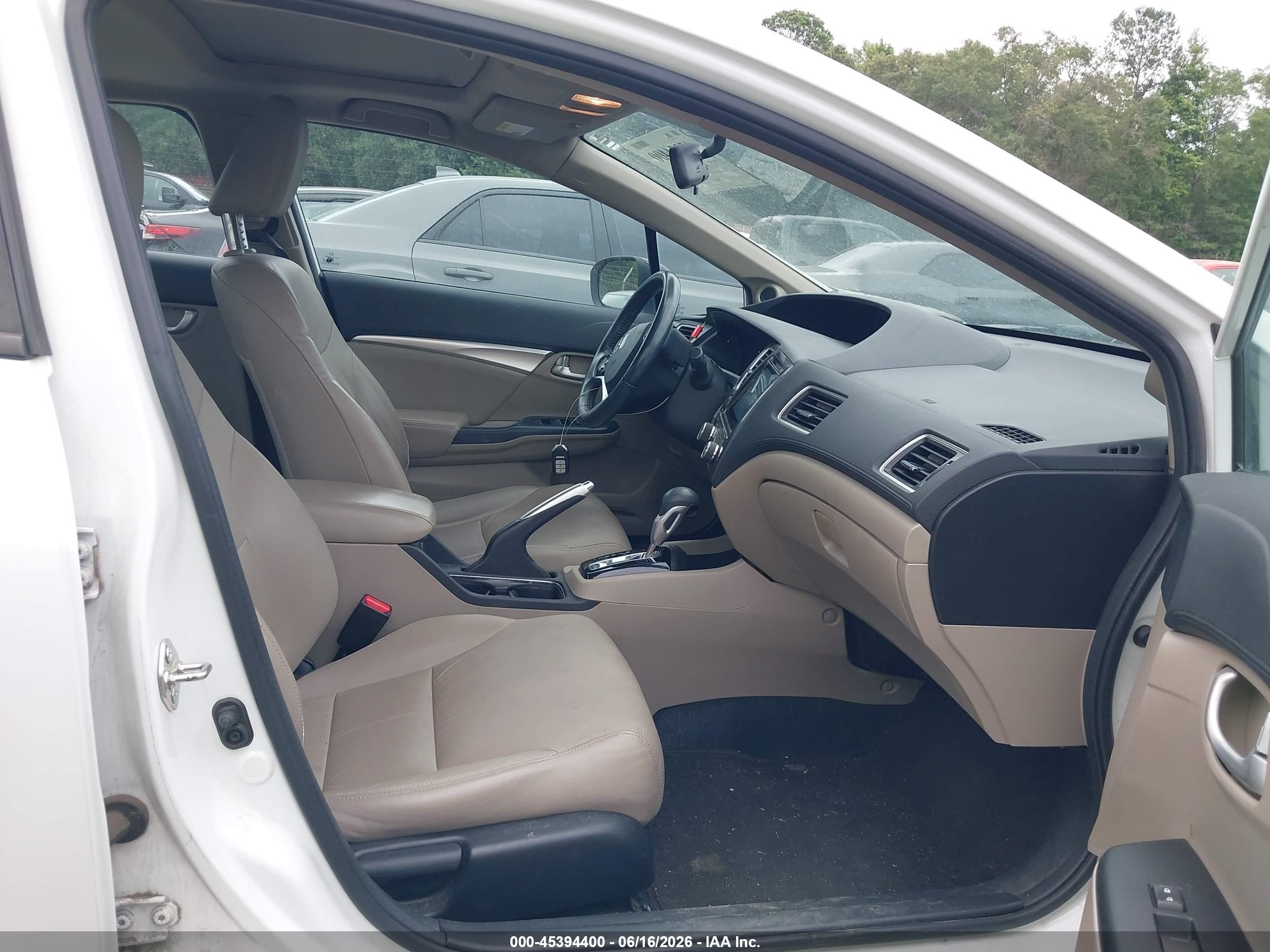 2015 Honda Civic Ex-l White vin: 19XFB2F95FE287437