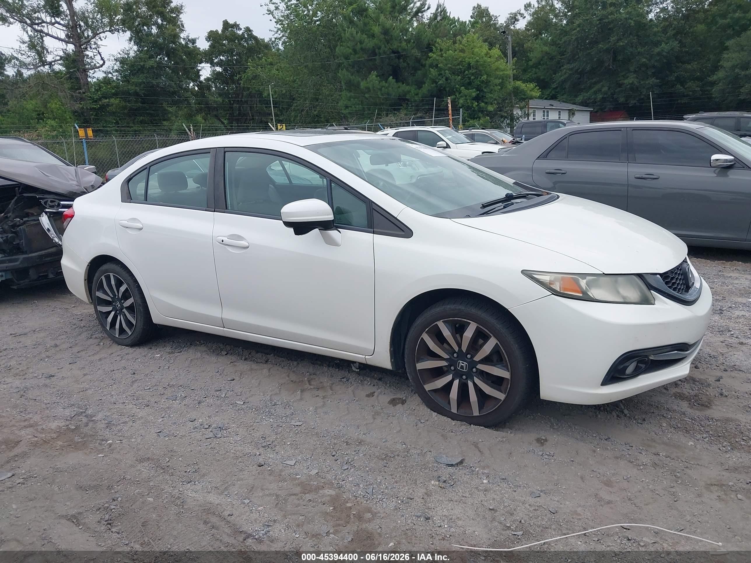 2015 Honda Civic Ex-l White vin: 19XFB2F95FE287437