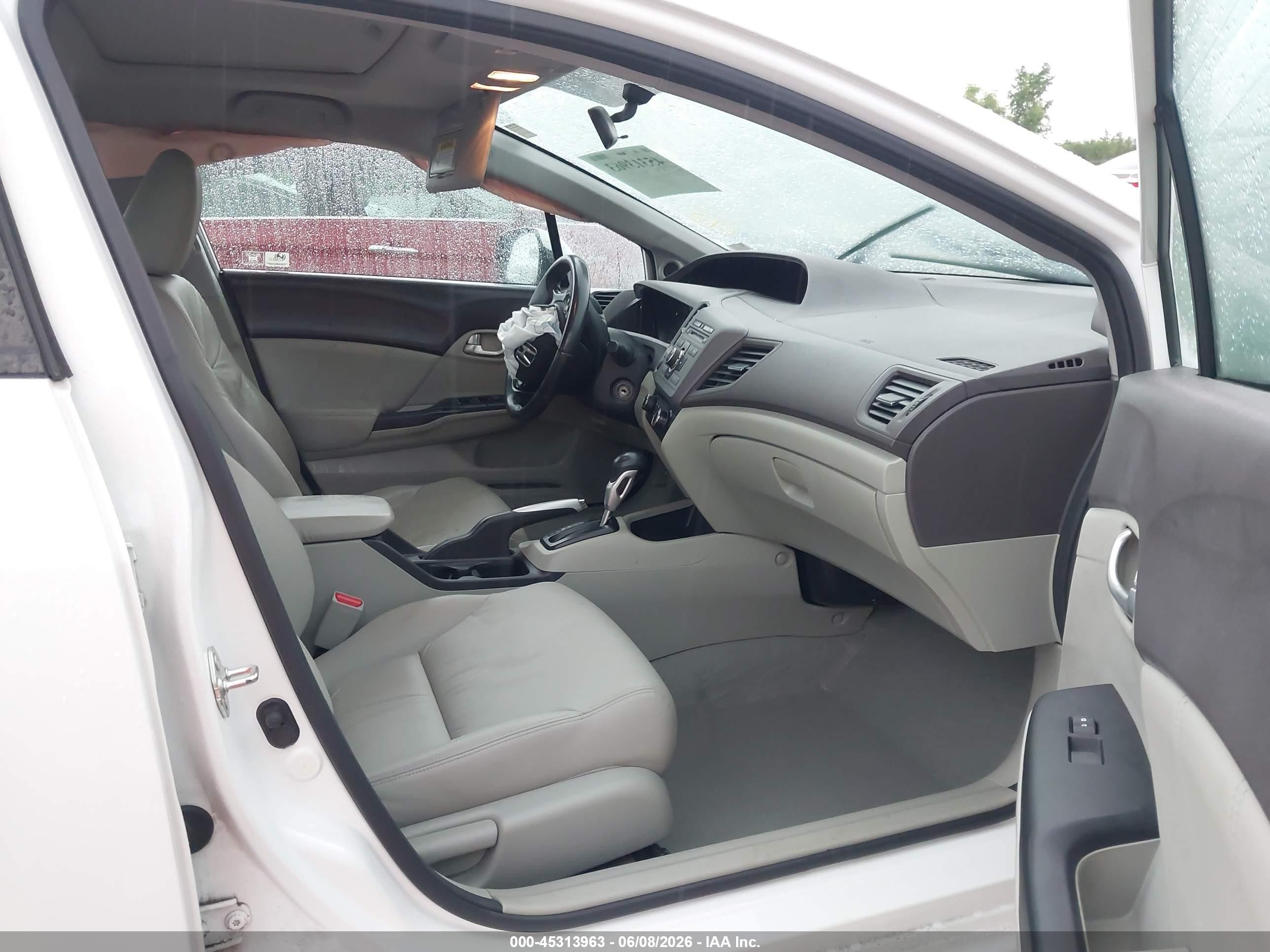 2012 Honda Civic Ex-l White vin: 19XFB2F96CE006760