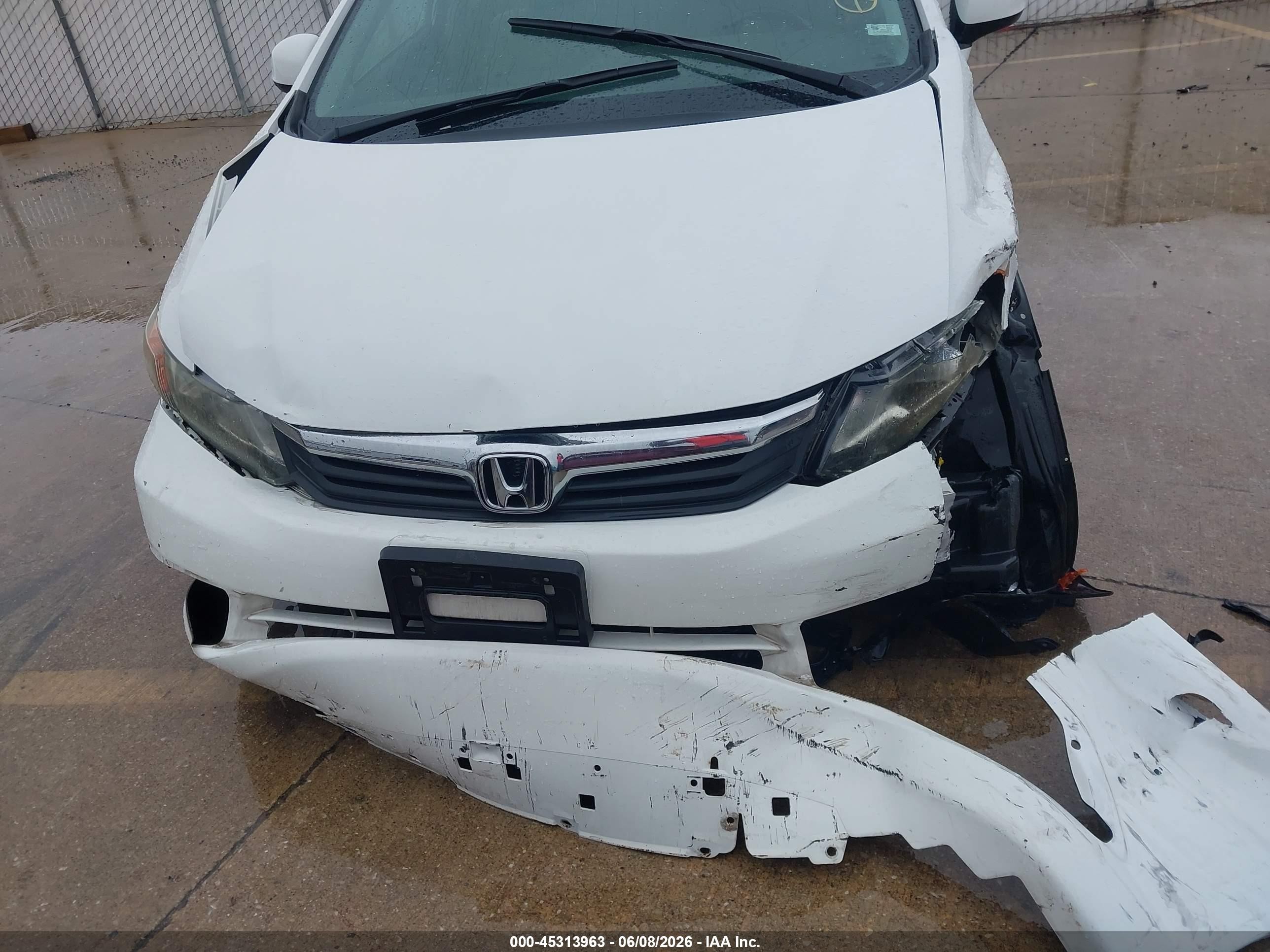 2012 Honda Civic Ex-l White vin: 19XFB2F96CE006760