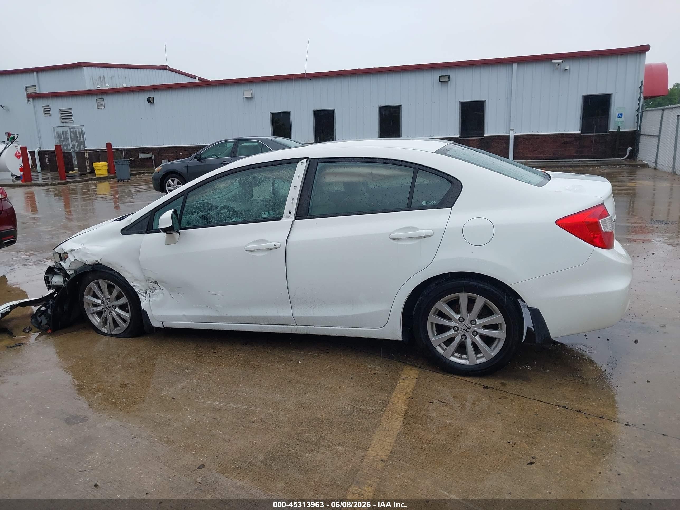 2012 Honda Civic Ex-l White vin: 19XFB2F96CE006760