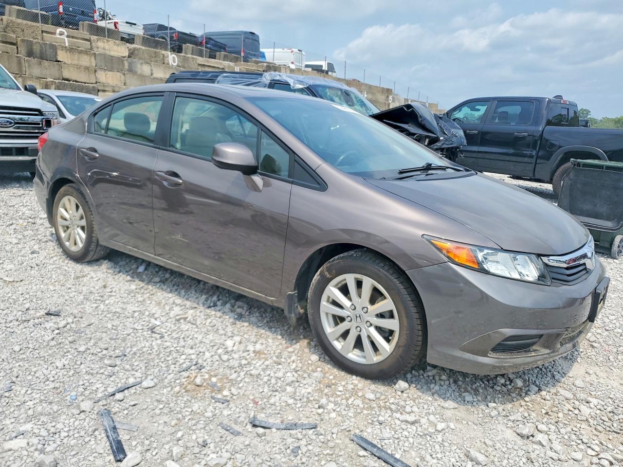 2012 Honda Civic Exl Brown vin: 19XFB2F96CE018164