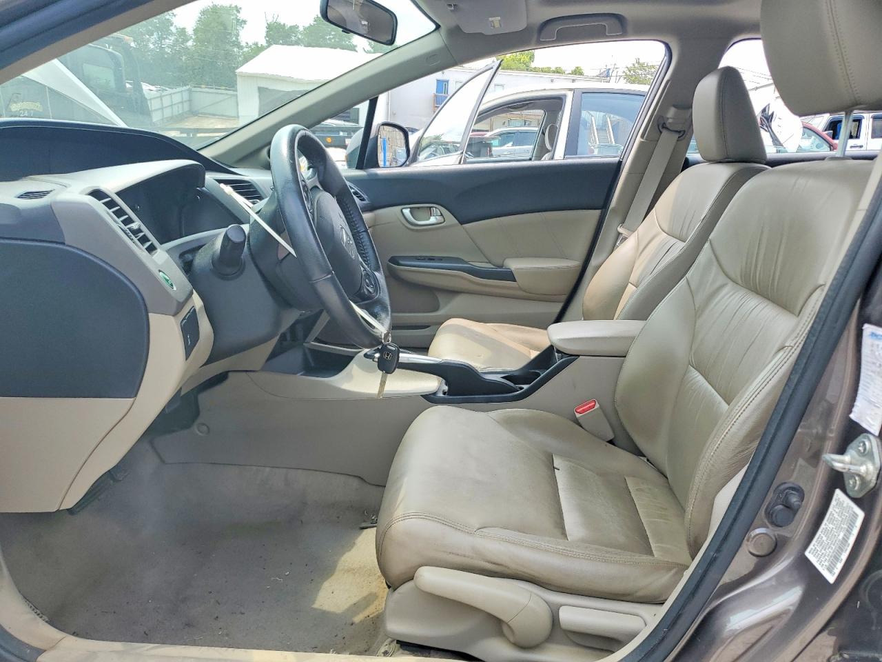 2012 Honda Civic Exl Brown vin: 19XFB2F96CE018164
