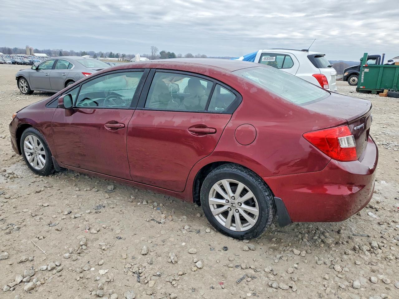 2012 Honda Civic Exl Бордовый vin: 19XFB2F96CE030590
