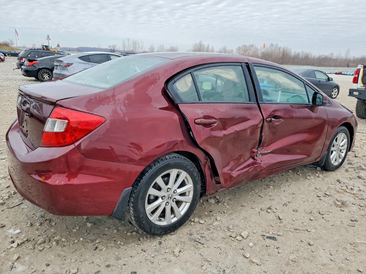2012 Honda Civic Exl Бордовый vin: 19XFB2F96CE030590