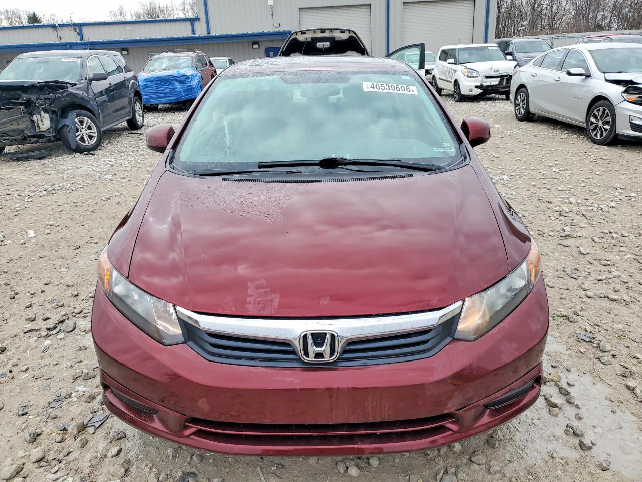 2012 Honda Civic Exl Бордовый vin: 19XFB2F96CE030590