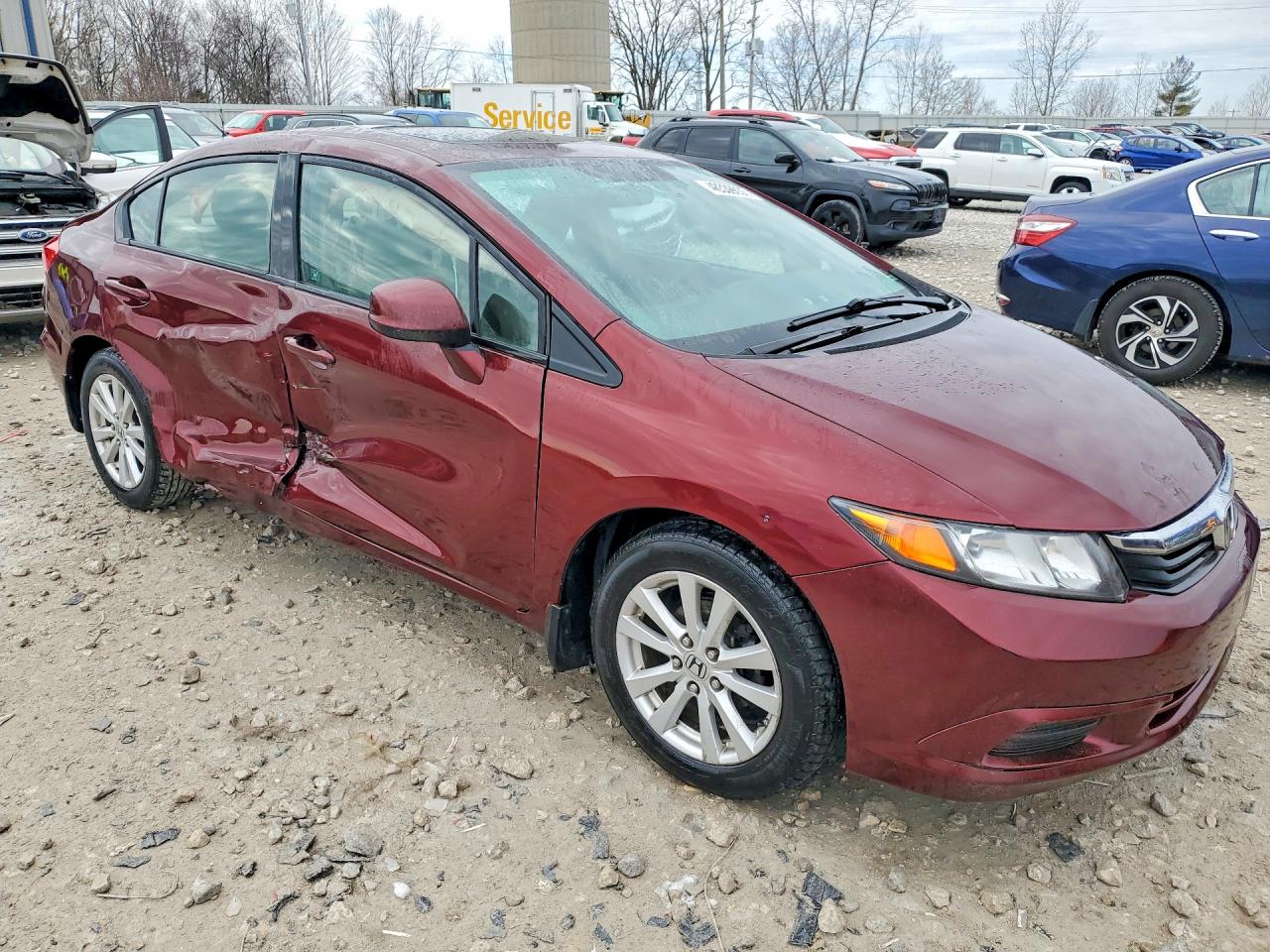 2012 Honda Civic Exl Бордовый vin: 19XFB2F96CE030590