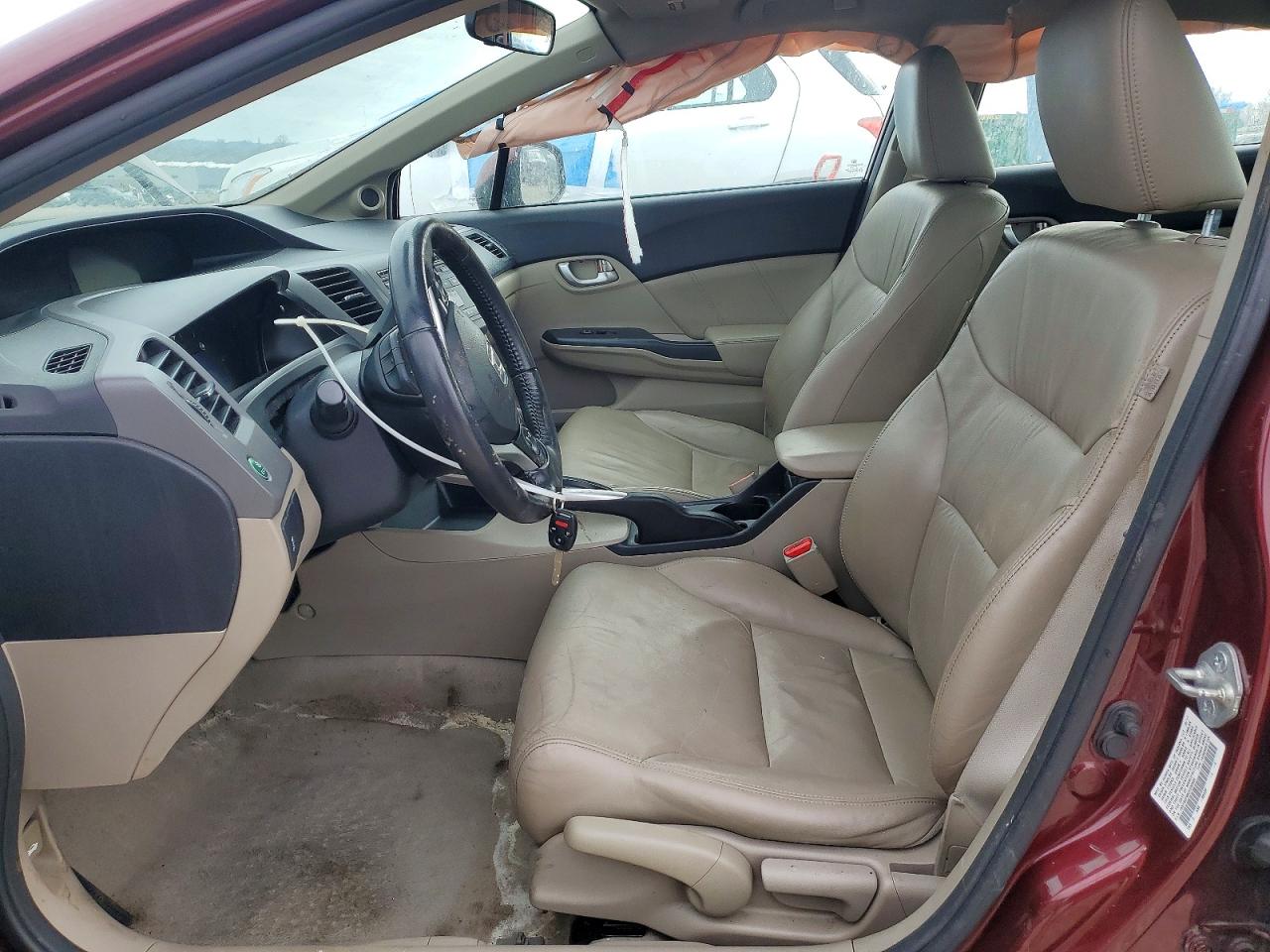 2012 Honda Civic Exl Бордовый vin: 19XFB2F96CE030590