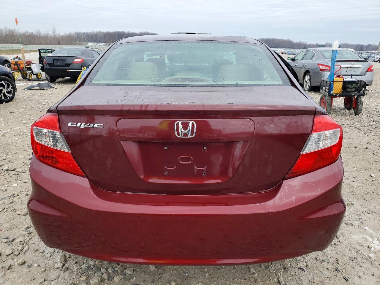 2012 Honda Civic Exl Бордовый vin: 19XFB2F96CE030590