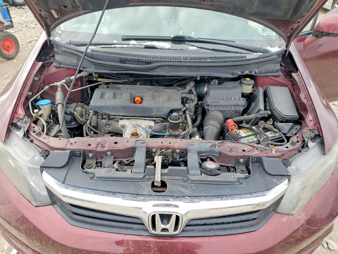 2012 Honda Civic Exl Бордовый vin: 19XFB2F96CE030590