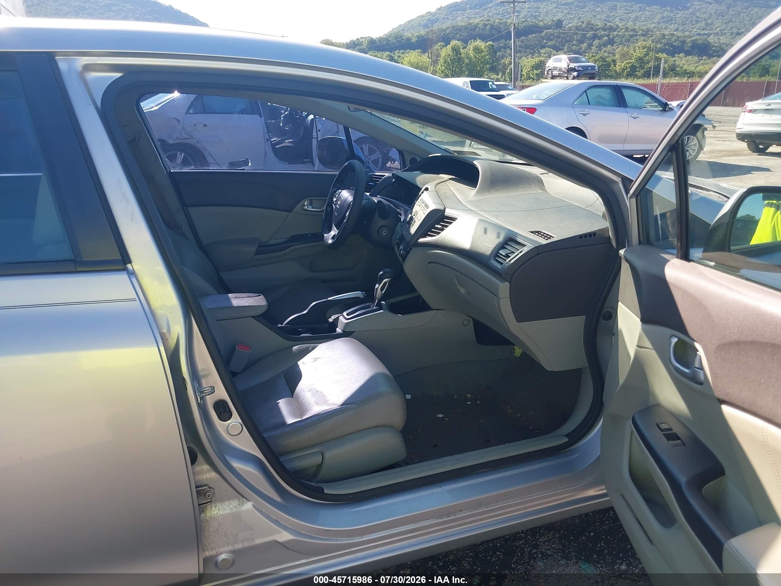 2012 Honda Civic Ex-l Silver vin: 19XFB2F96CE033912