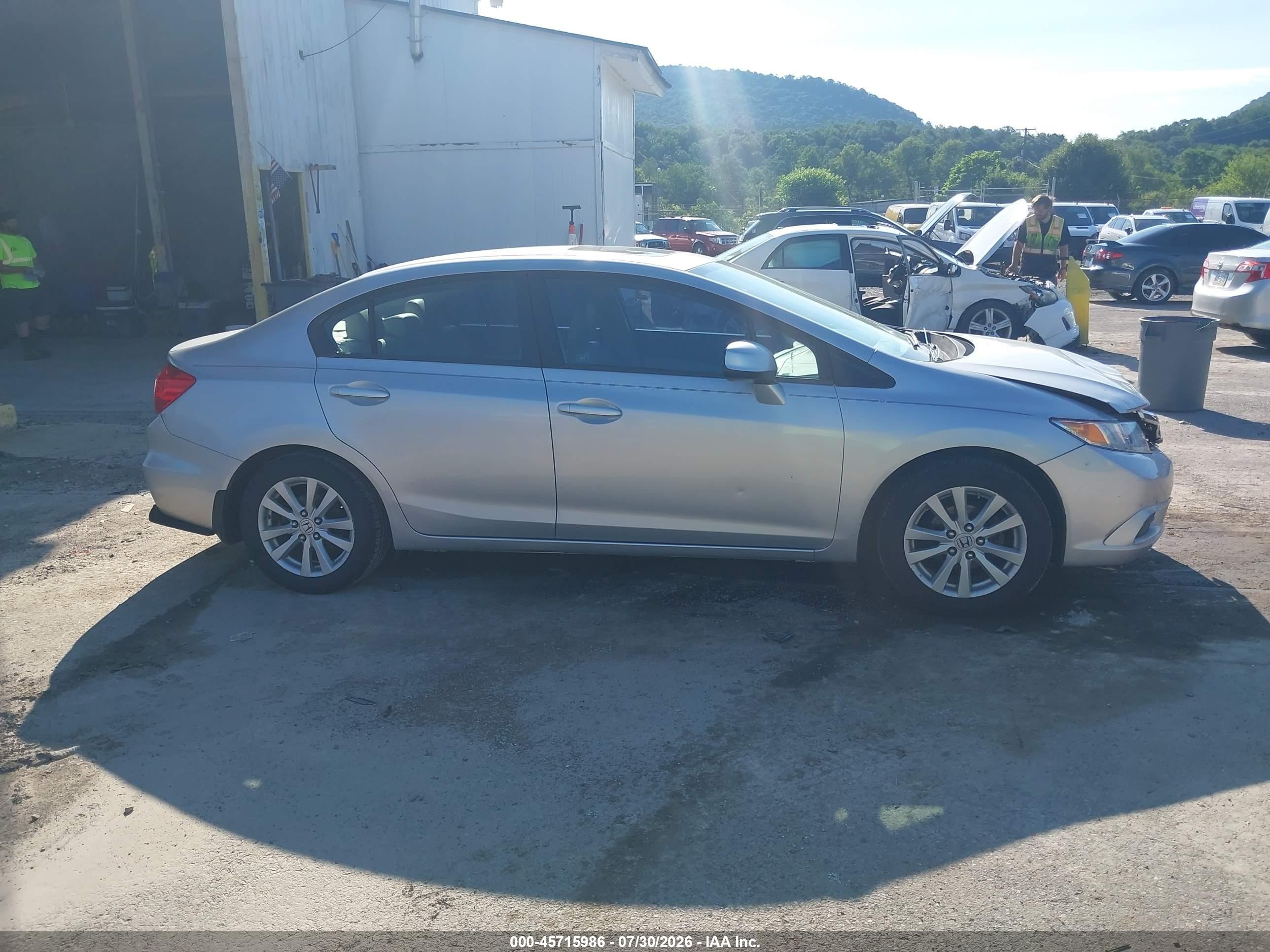 2012 Honda Civic Ex-l Silver vin: 19XFB2F96CE033912