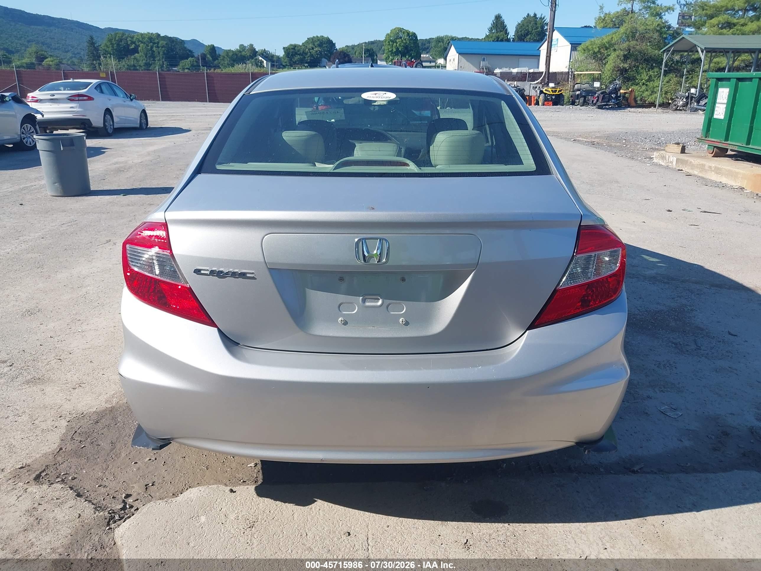 2012 Honda Civic Ex-l Silver vin: 19XFB2F96CE033912