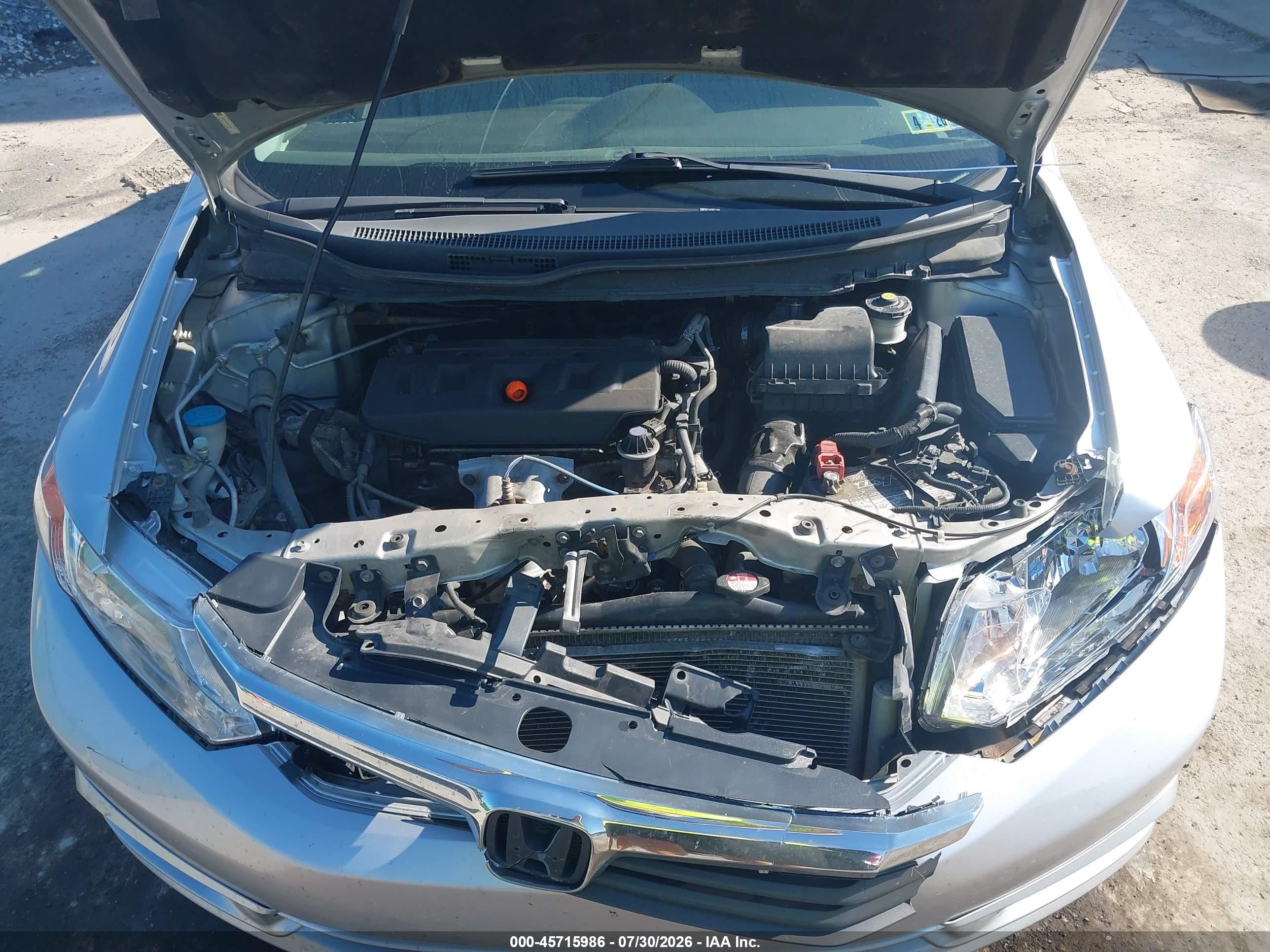 2012 Honda Civic Ex-l Silver vin: 19XFB2F96CE033912