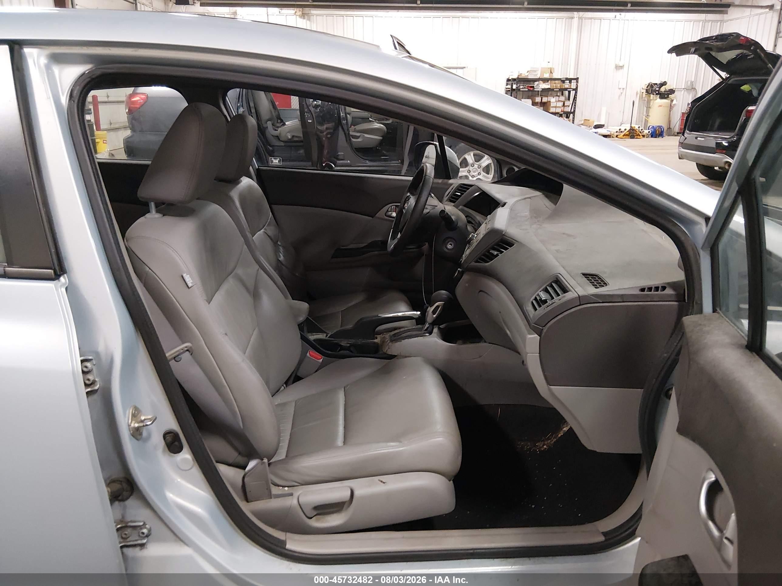 2012 Honda Civic Ex-l Light Blue vin: 19XFB2F96CE045946